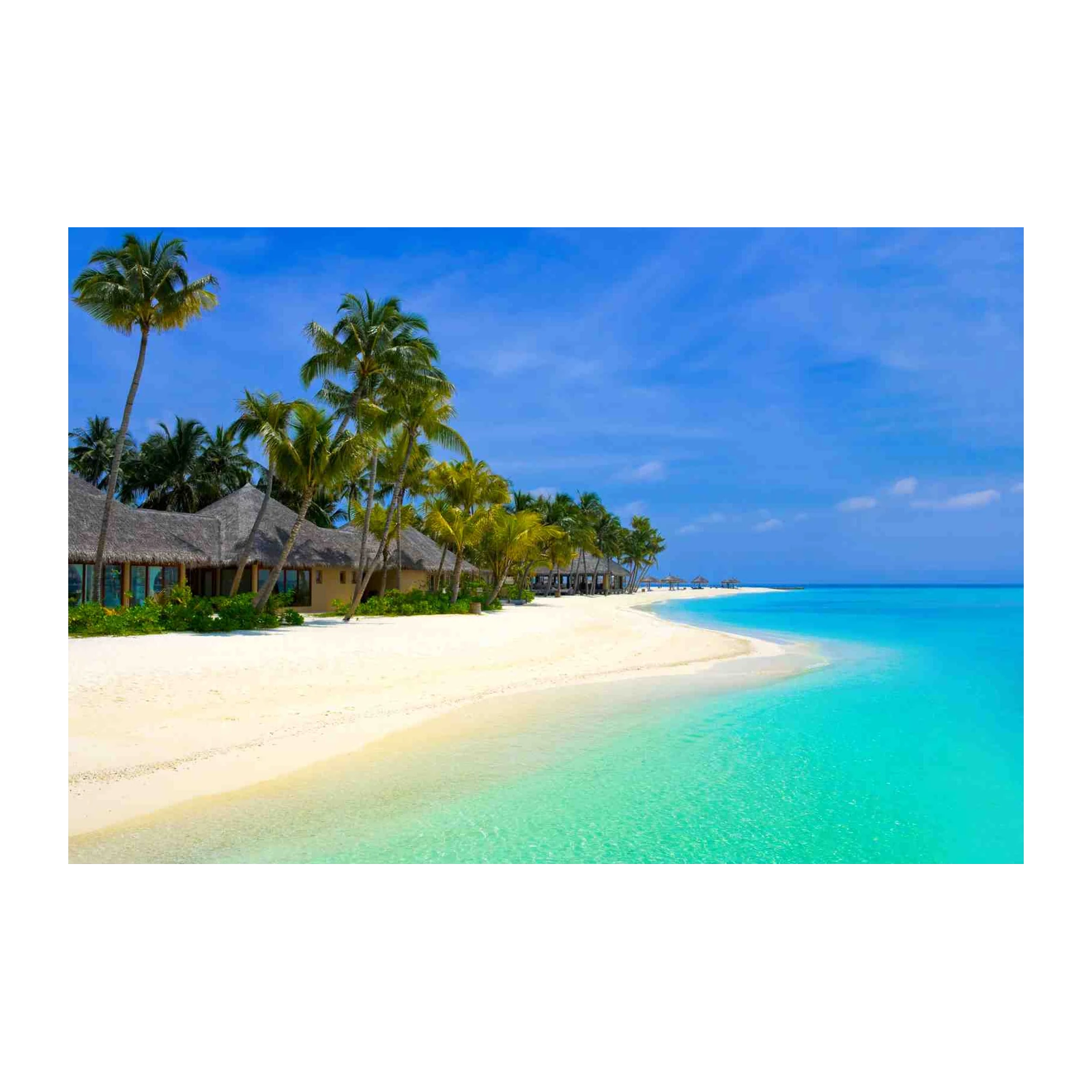 Tropical Paradise Beach Landscape Wall Art