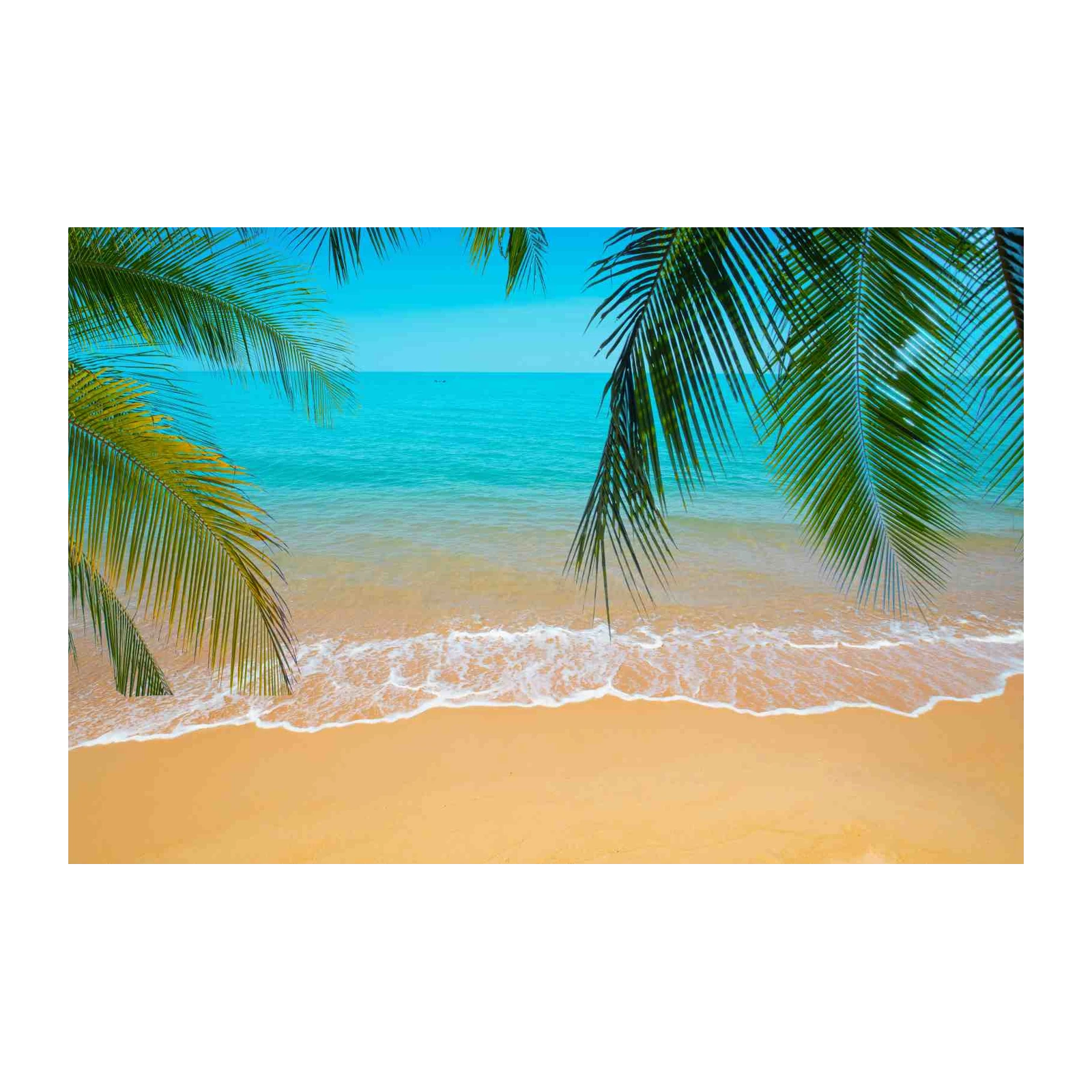 Tropical Beach Paradise Palm Trees Wall Art