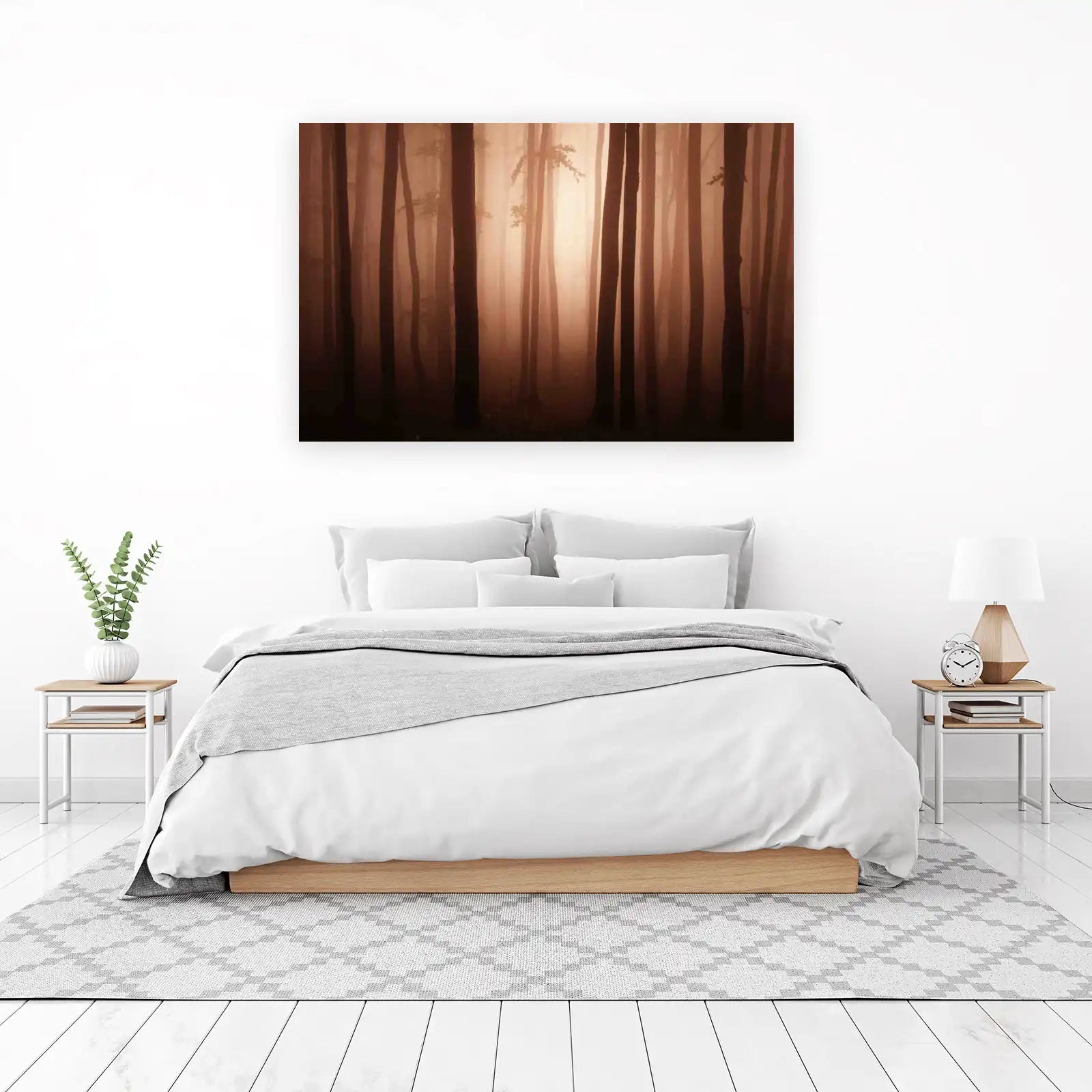 Misty Forest Serenity Wall Art