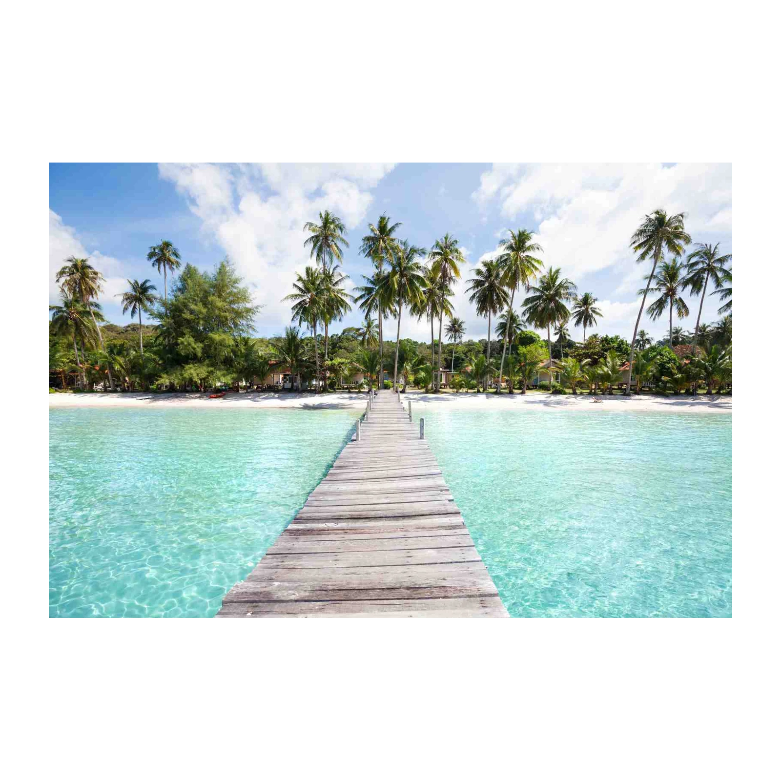 Tranquil Tropical Pier Paradise Wall Art
