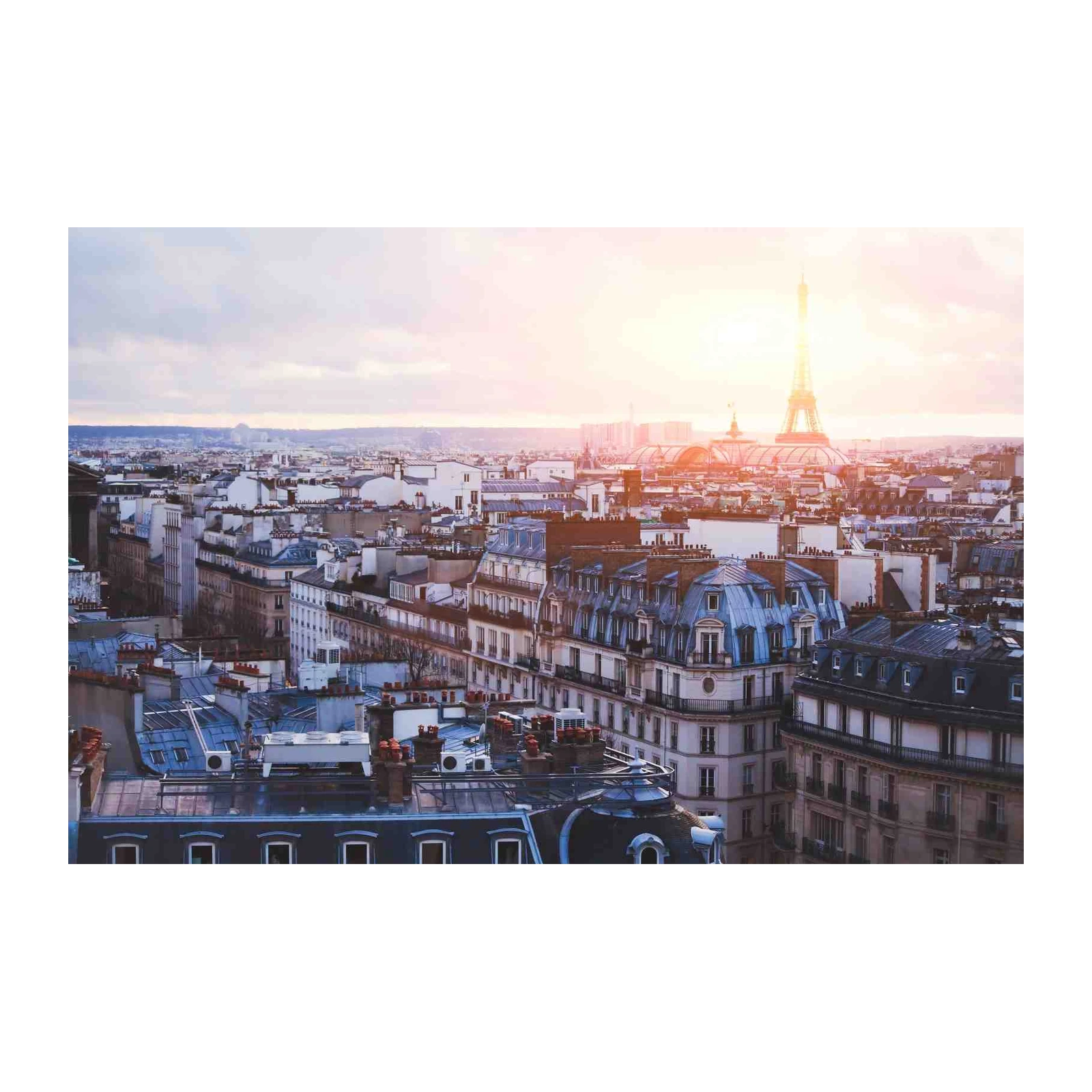 Parisian Rooftops & Eiffel Tower Wall Art