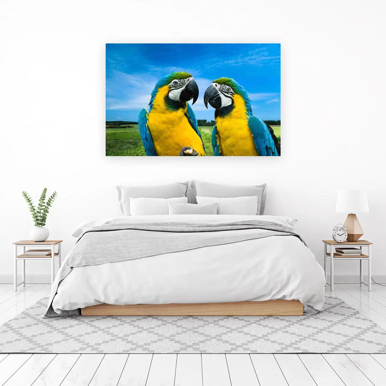 Vibrant Macaws Tropical Paradise Wall Art