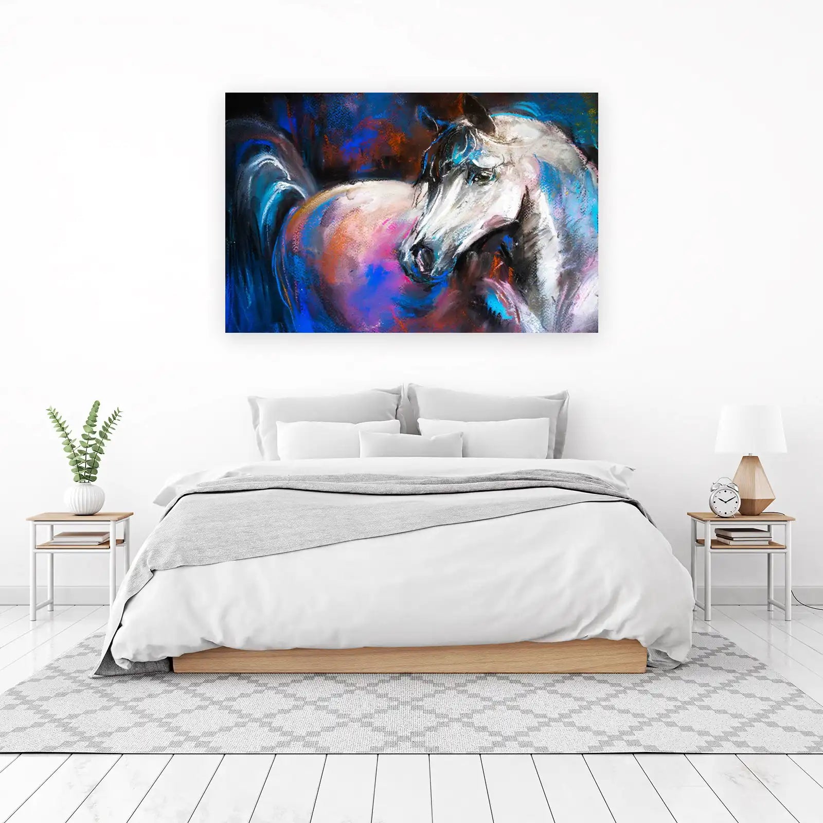 Vibrant Abstract Horse Head Wall Art