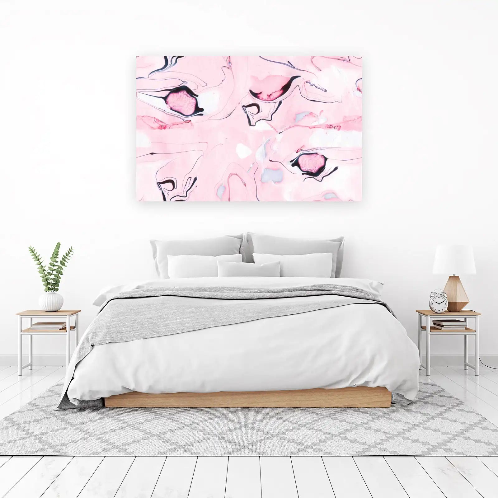 Abstract Pink Marbling Art Wall Art
