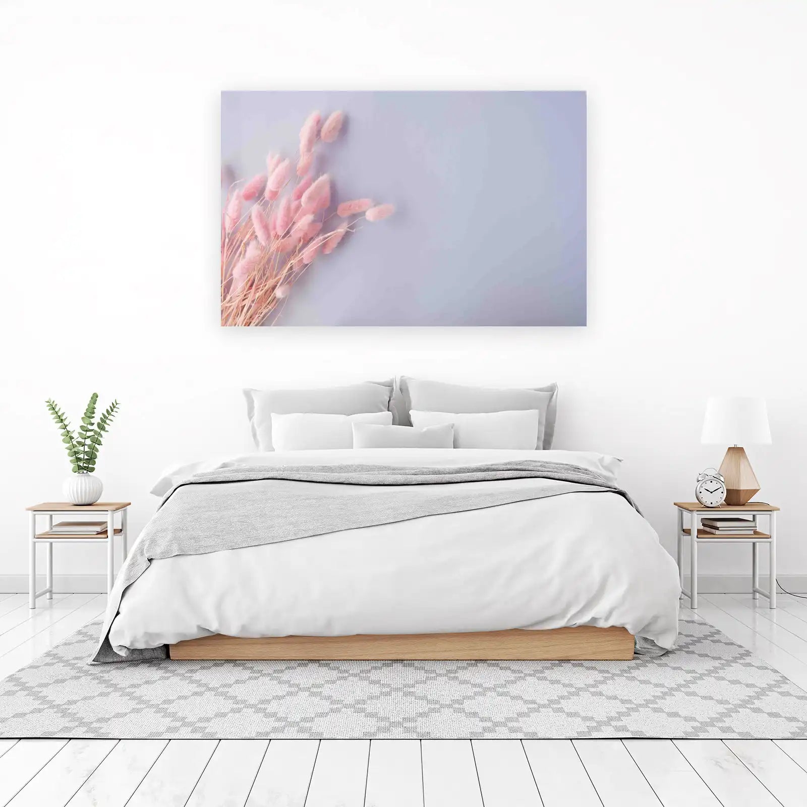 Soft Pink Bunny Tails Floral Wall Art