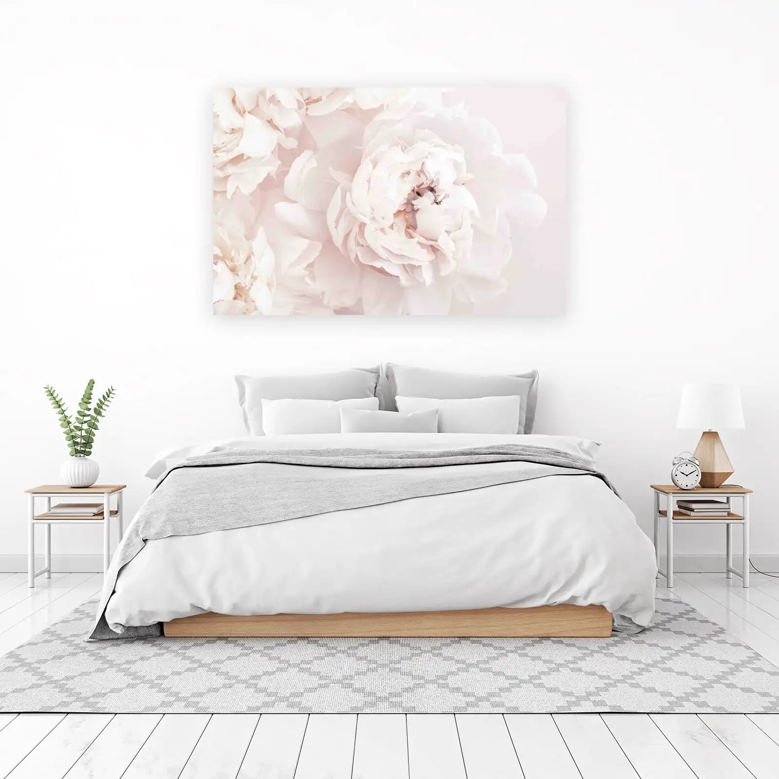 Soft Blush Peony Floral Wall Art