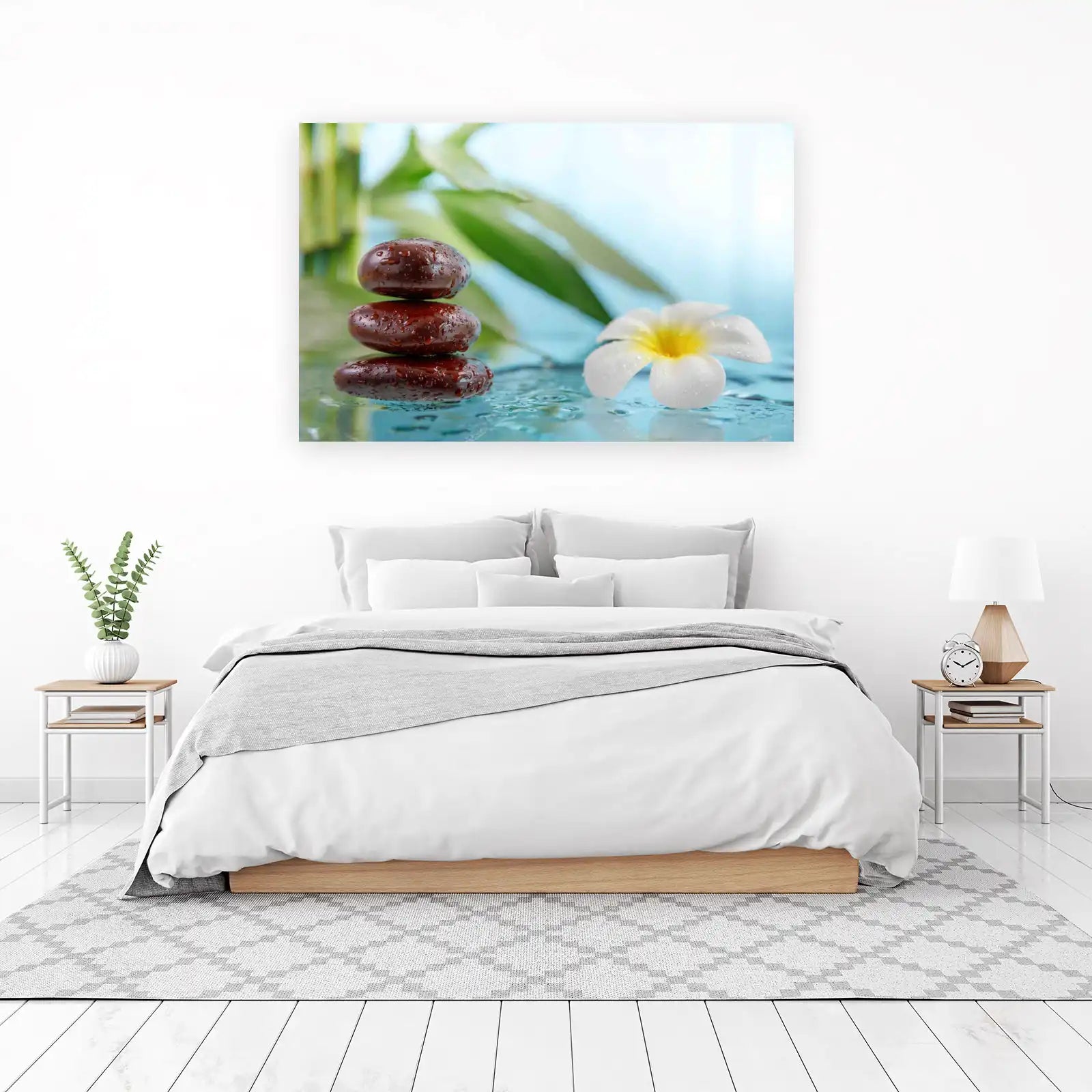 Zen Spa Stones & Flower Wall Art