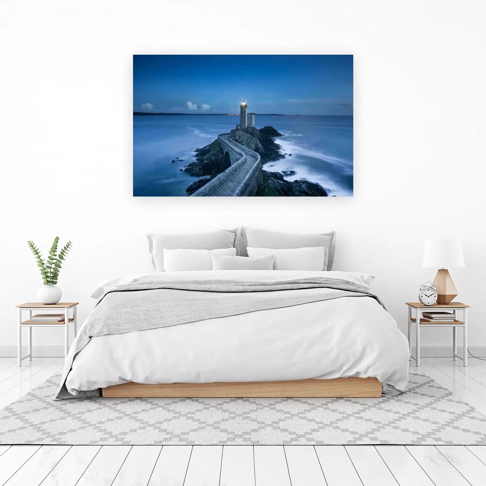 Tranquil Lighthouse Coastal Landscape Wall Art