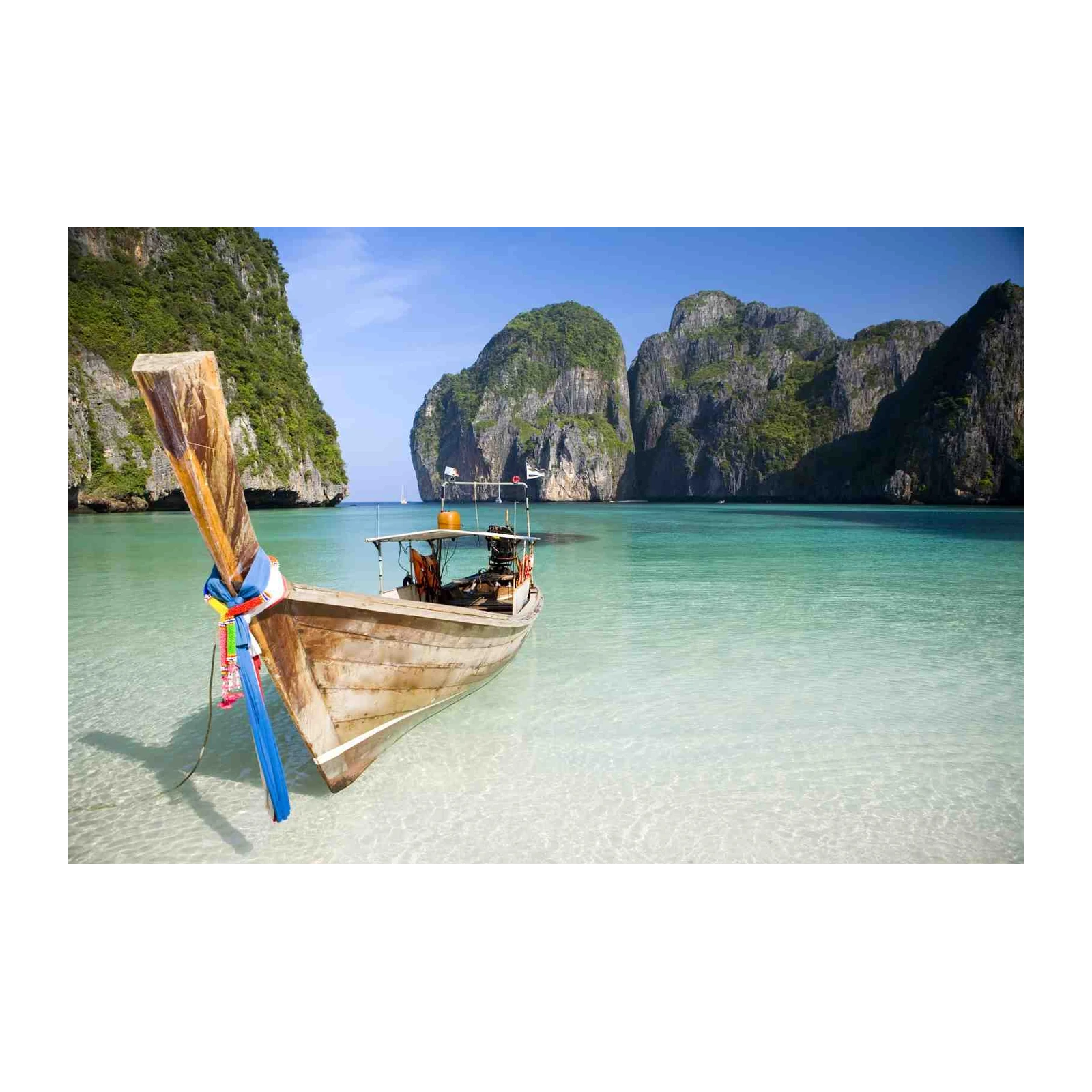Tropical Thai Beach Longtail Boat Wall Art