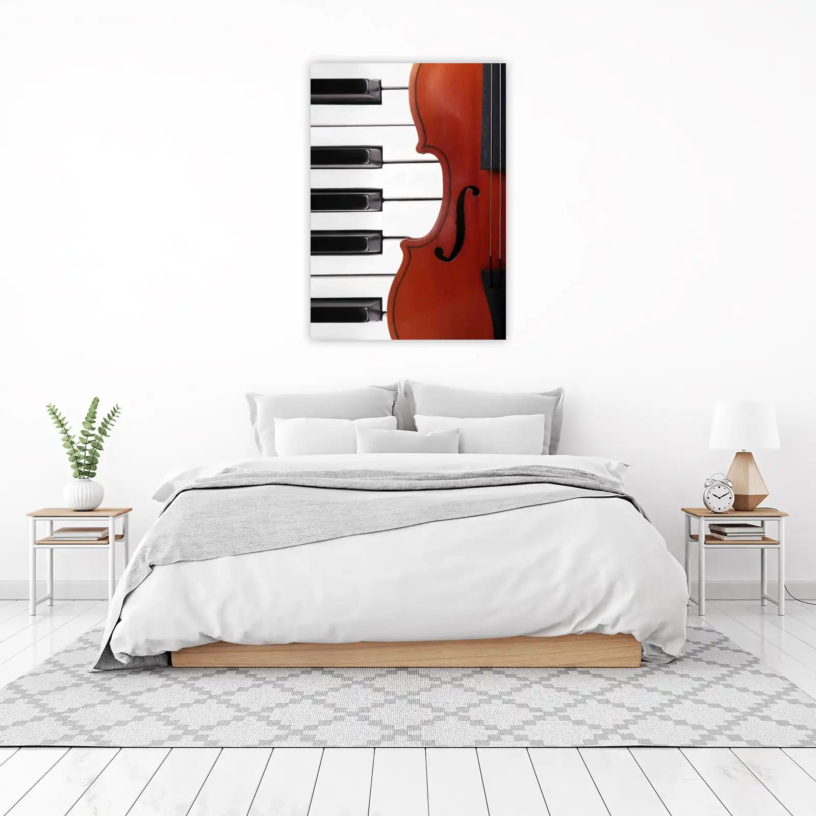 Elegant Violin & Piano Duet Wall Art