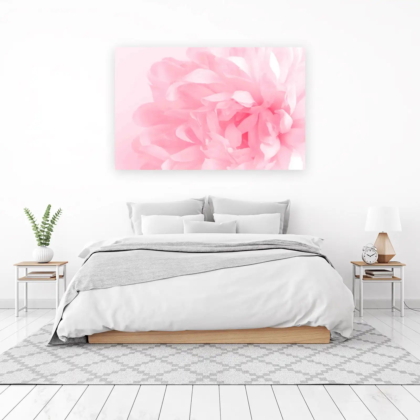 Soft Pink Floral Elegance Wall Art