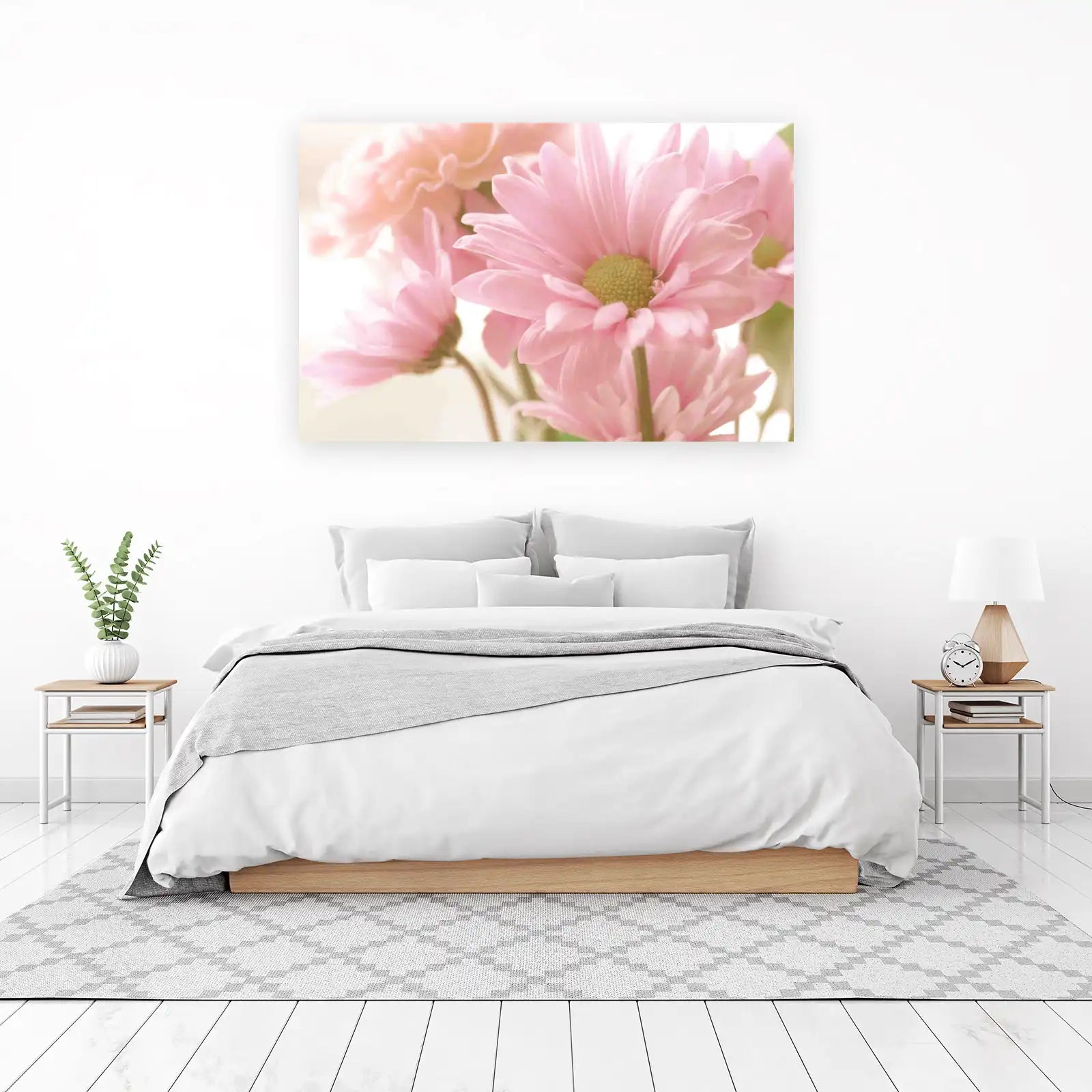 Soft Pink Floral Serenity Wall Art