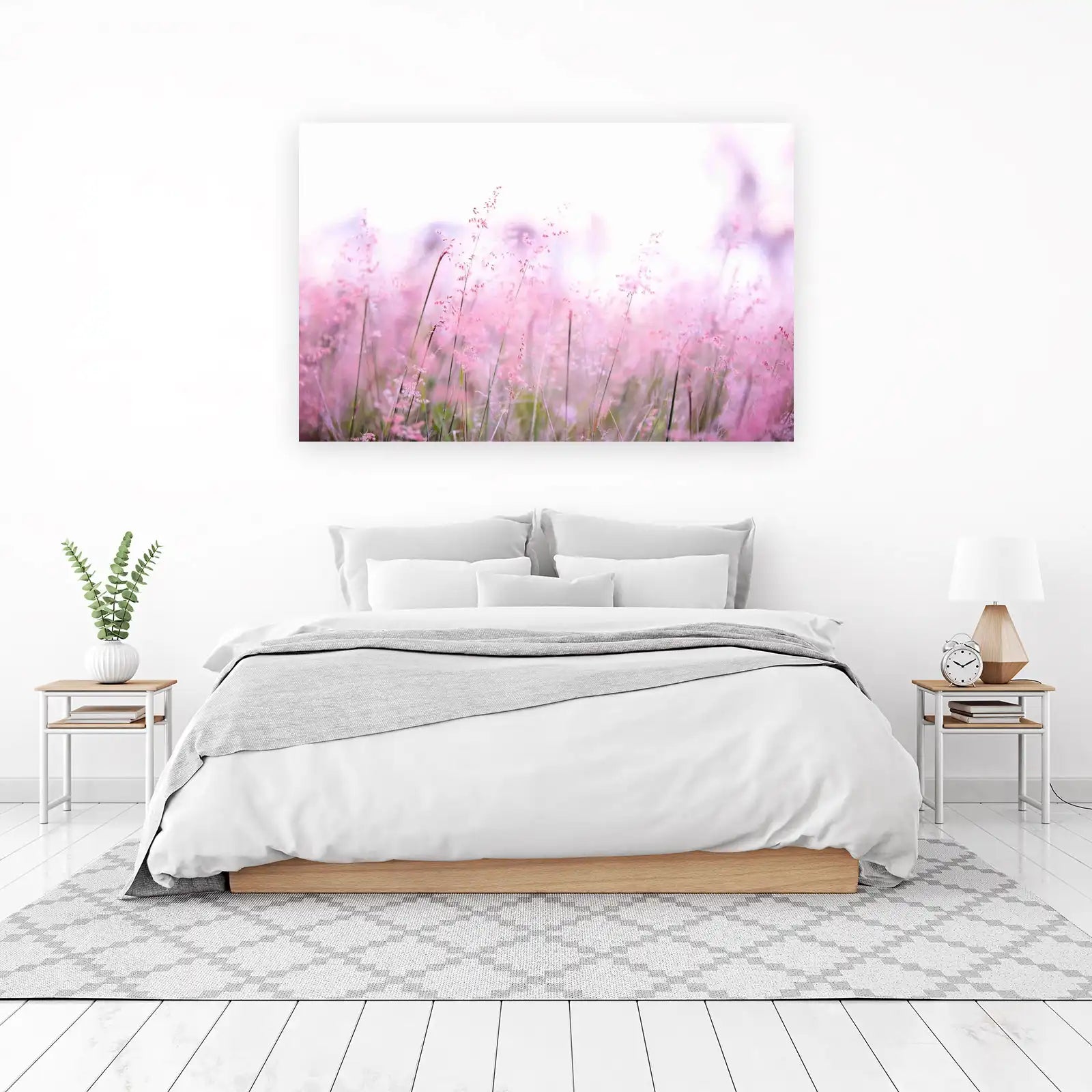 Soft Pink Meadow Grass Wall Art