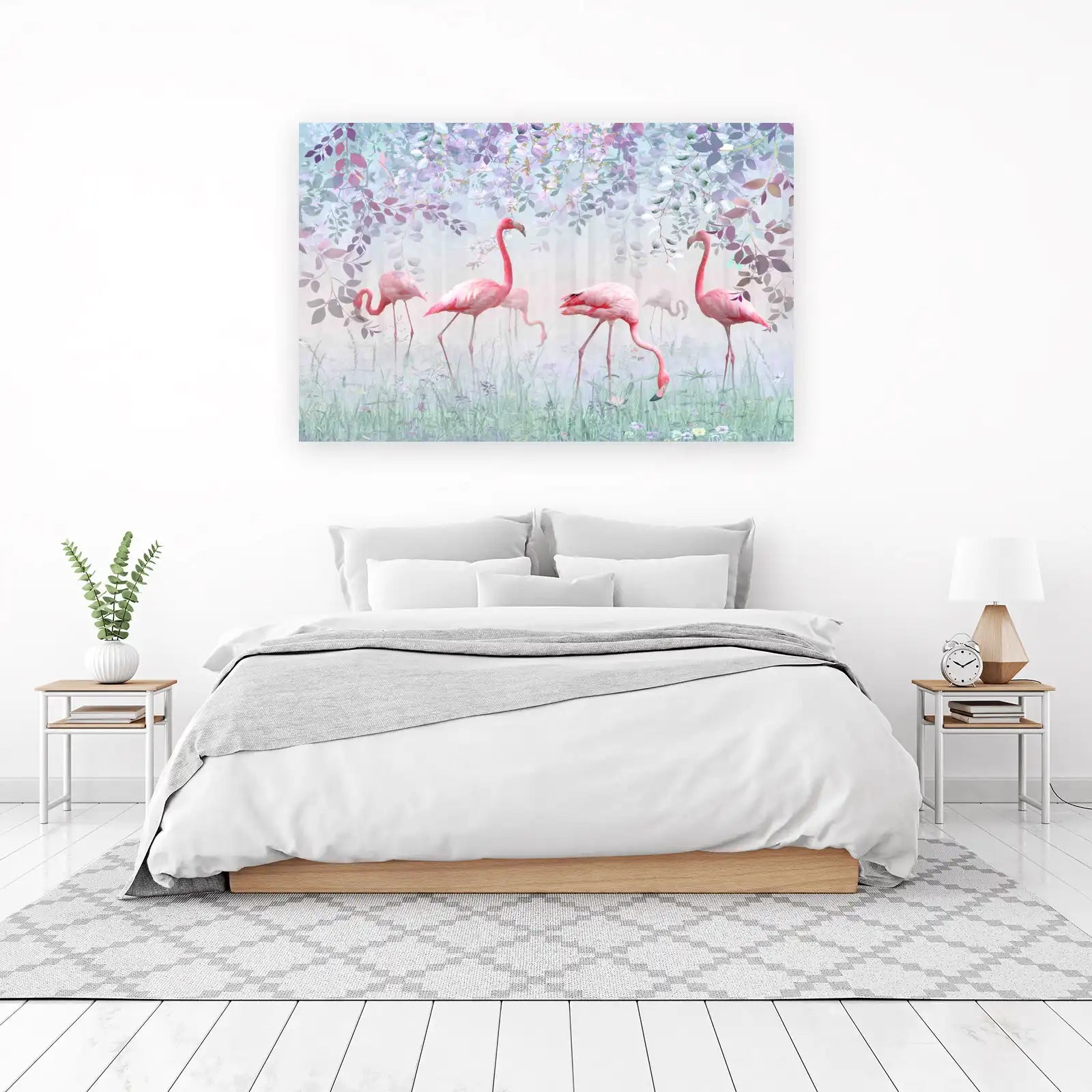 Serene Flamingo Flock Garden Wall Art