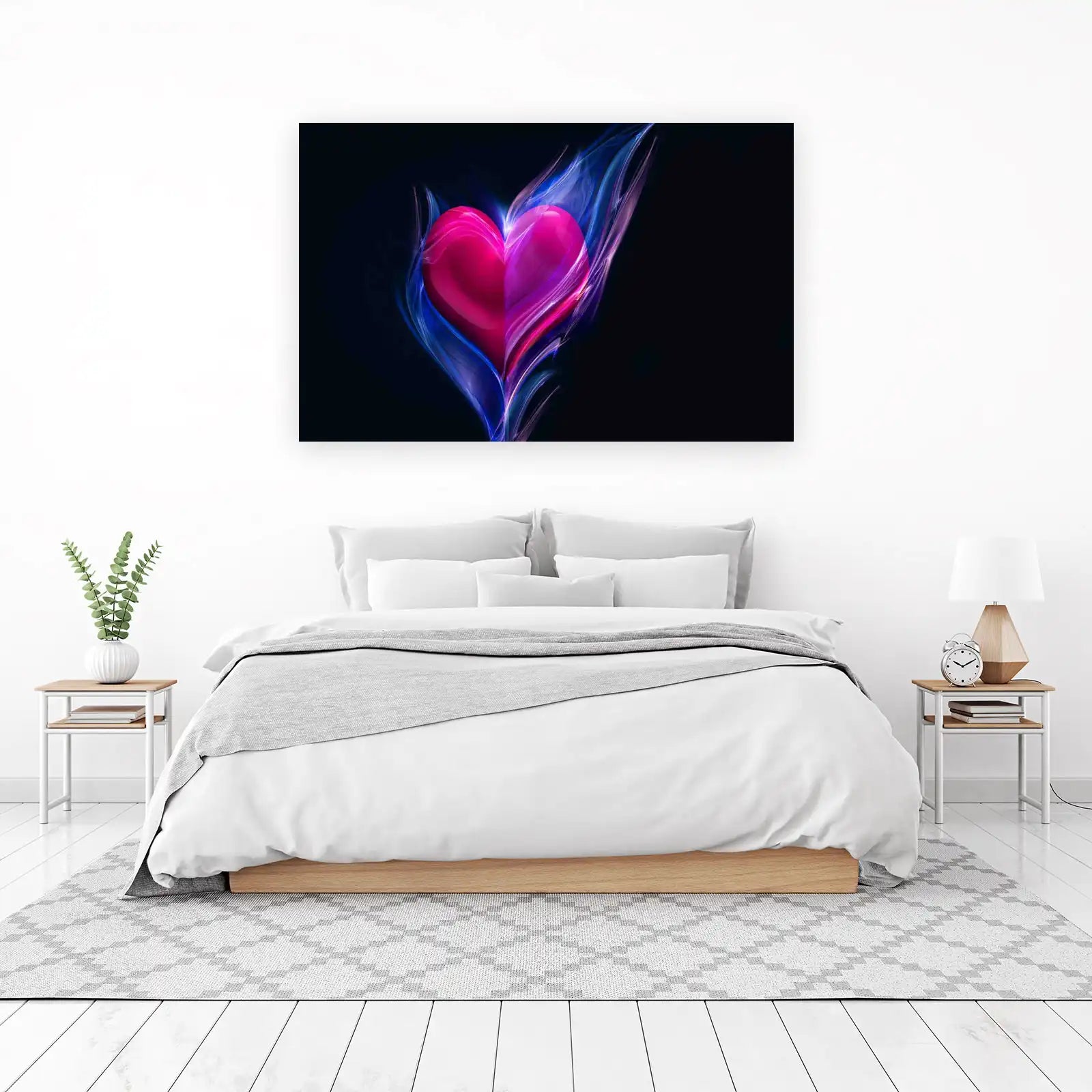 Vibrant Heart Swirl Abstract Wall Art