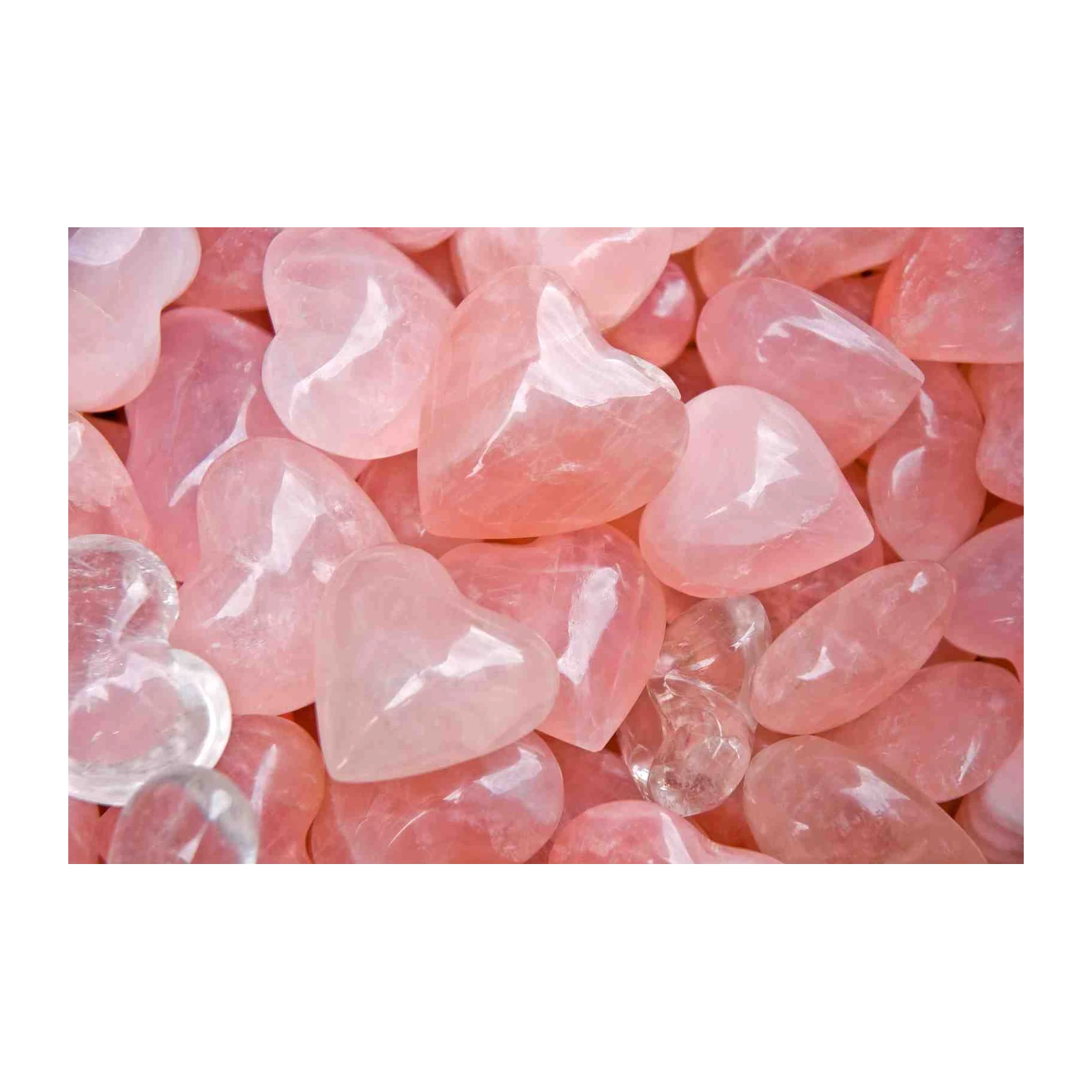 Soothing Rose Quartz Hearts Wall Art Wall Art
