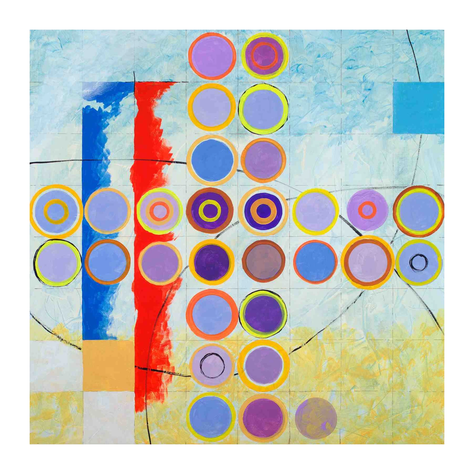Vibrant Circle Mosaic Wall Art