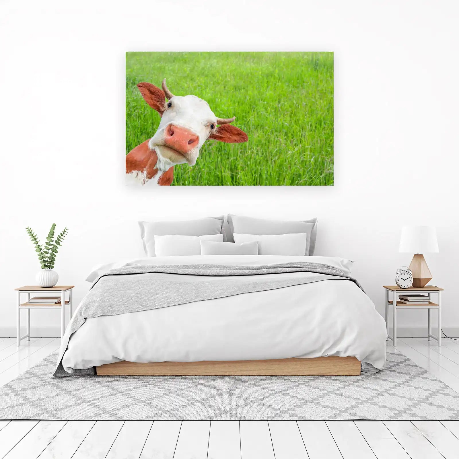 Curious Cow Peeking Farmhouse Wall Art