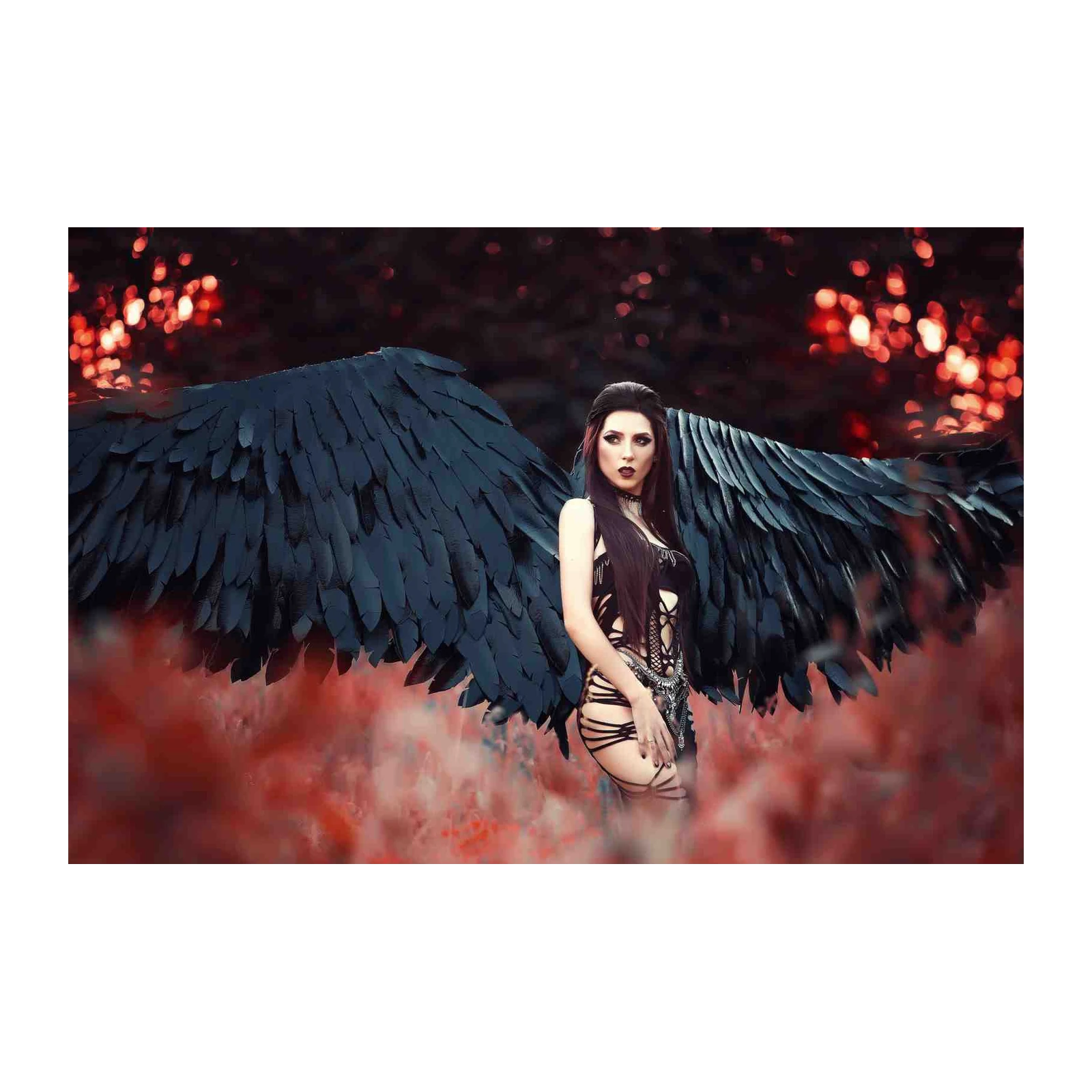 Dark Angel Wings Gothic Fantasy Wall Art