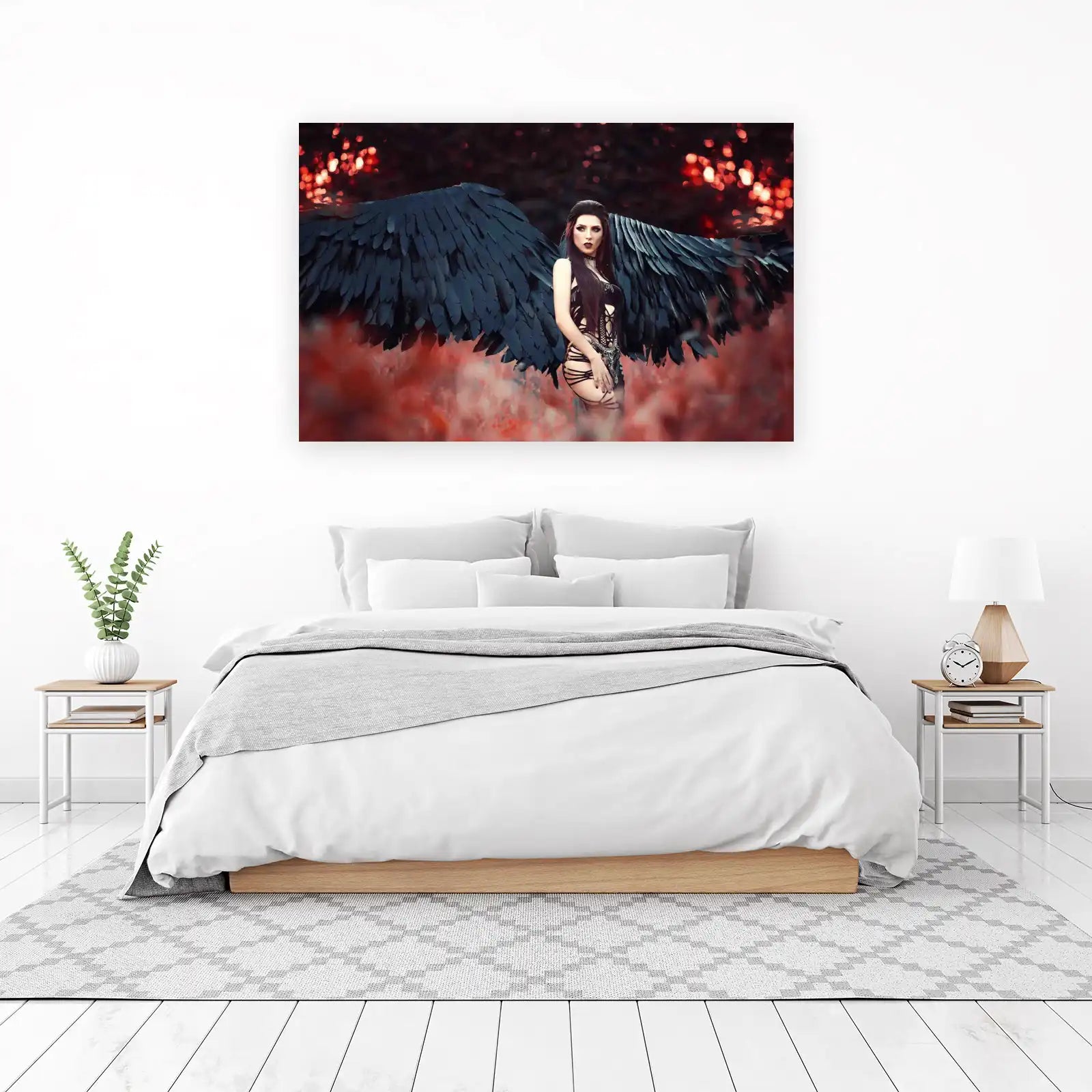 Dark Angel Wings Gothic Fantasy Wall Art