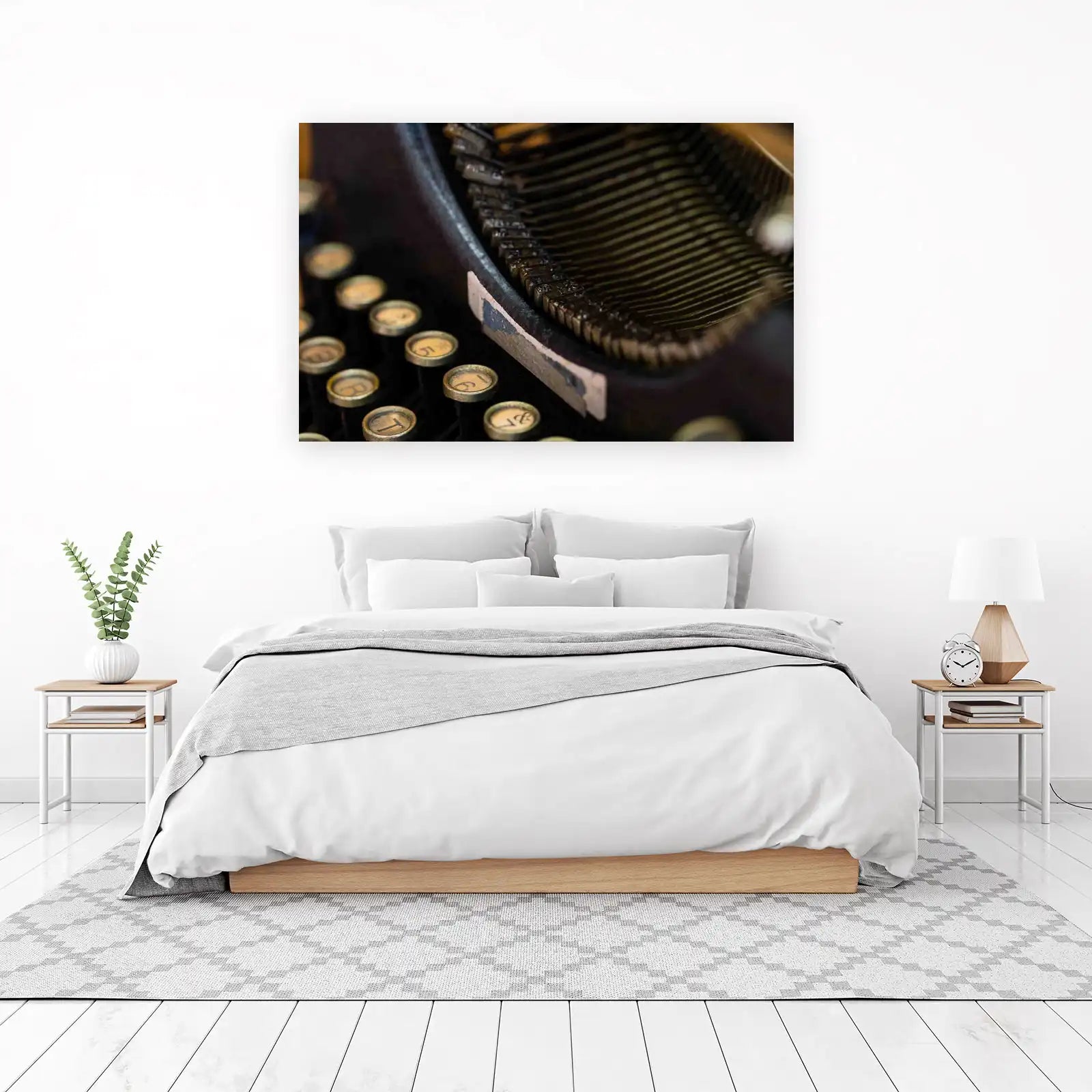 Vintage Typewriter Keys Wall Art
