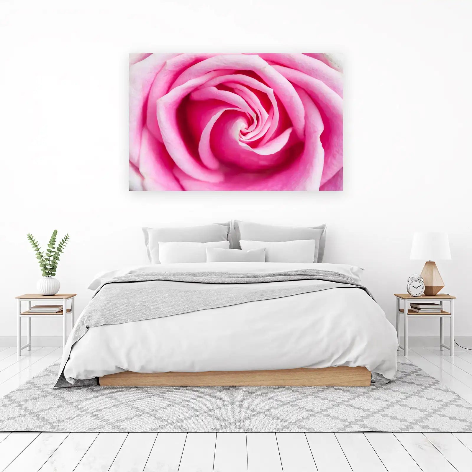 Elegant Pink Rose Macro Wall Art