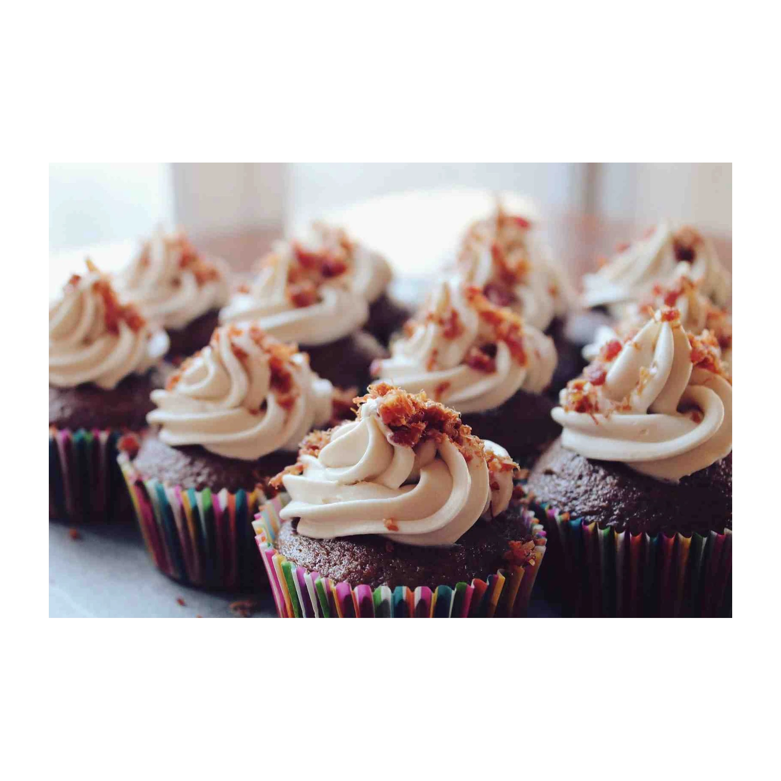 Decadent Bacon Cupcake Art Wall Art