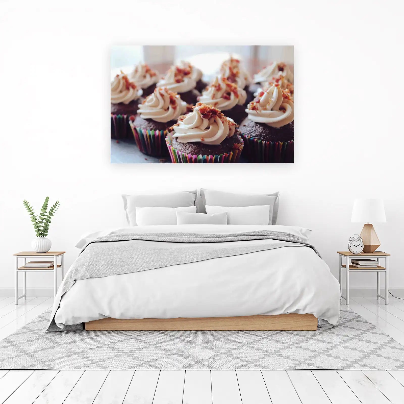 Decadent Bacon Cupcake Art Wall Art