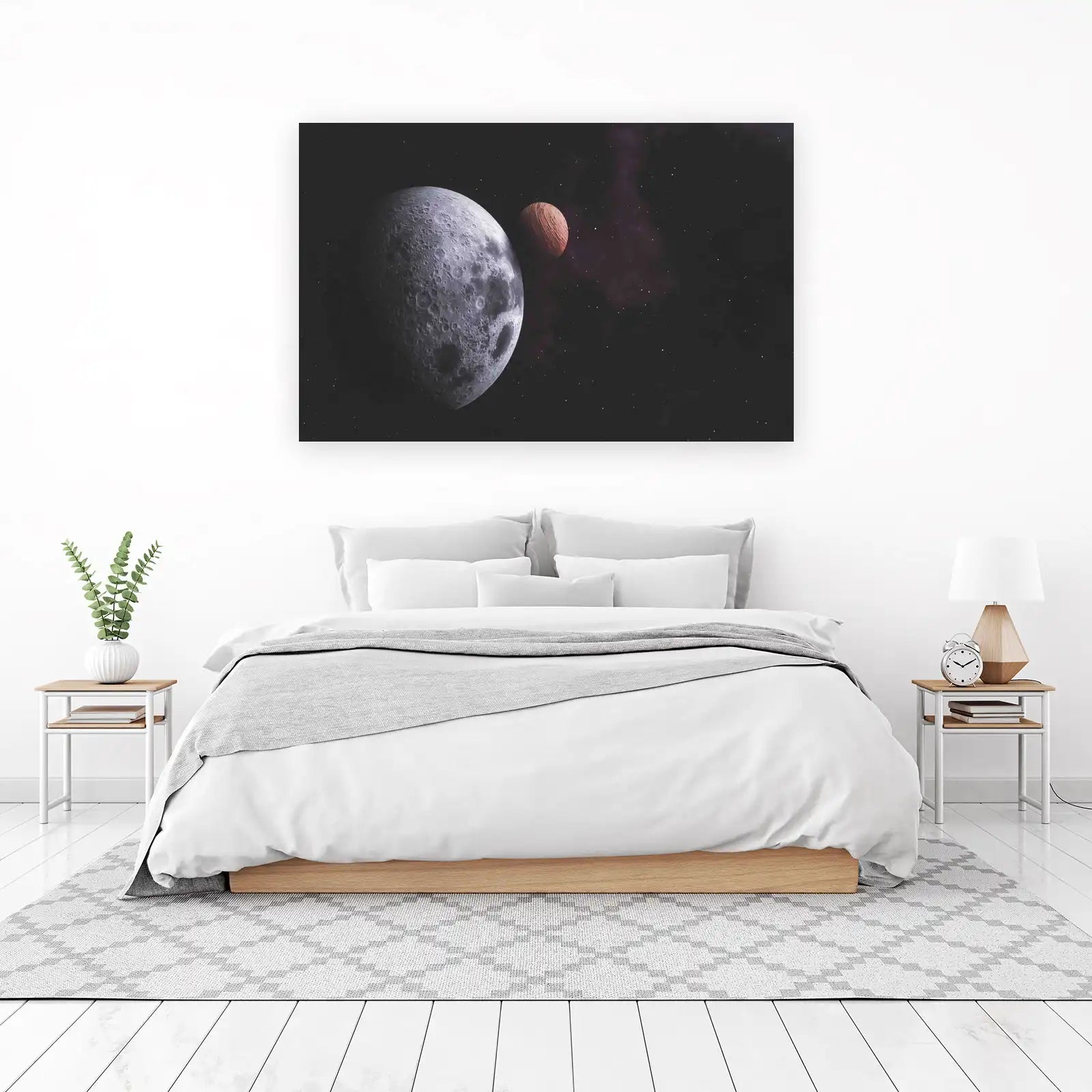 Cosmic Duo: Moon & Mars Wall Art