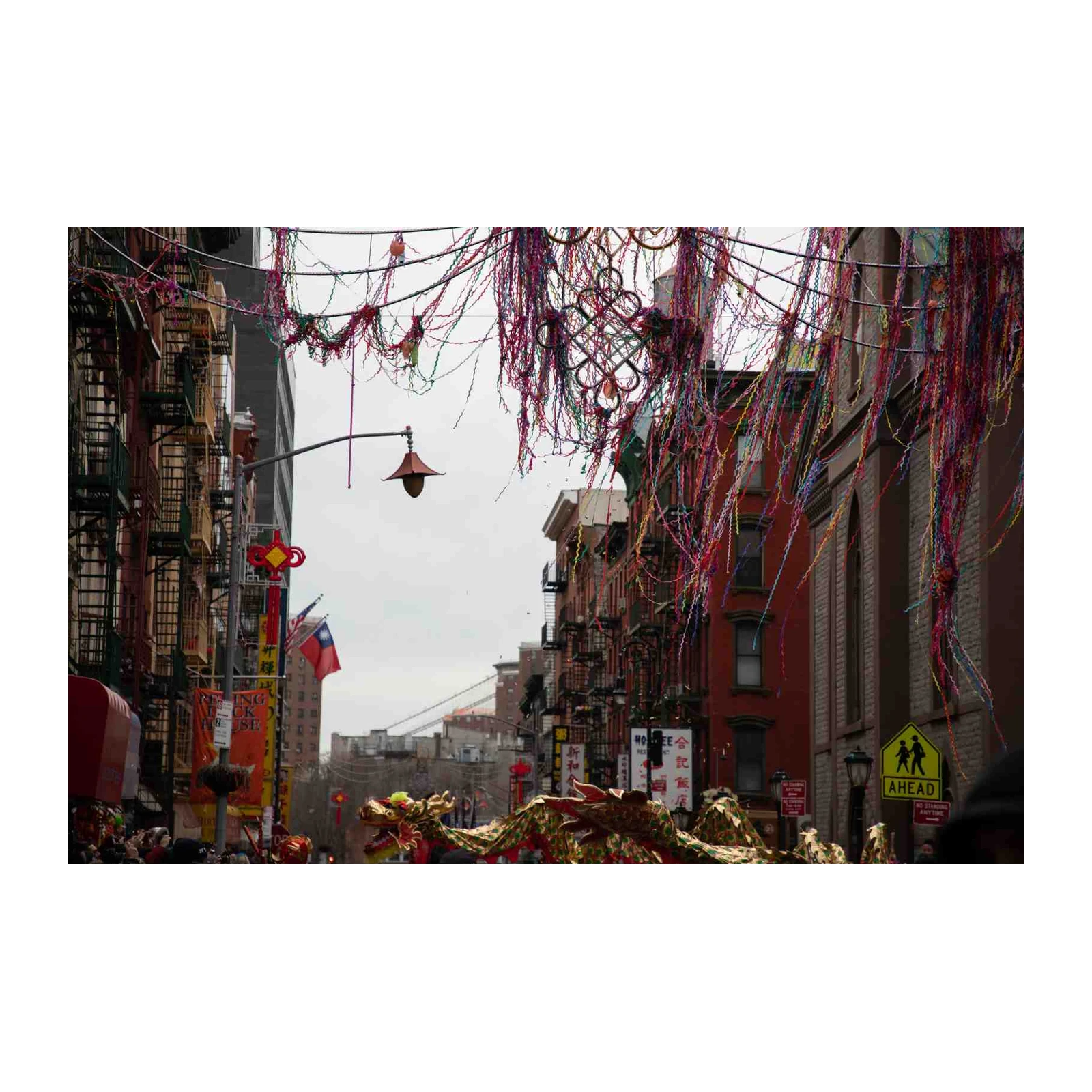 Vibrant Chinatown Festival Street Scene Wall Art