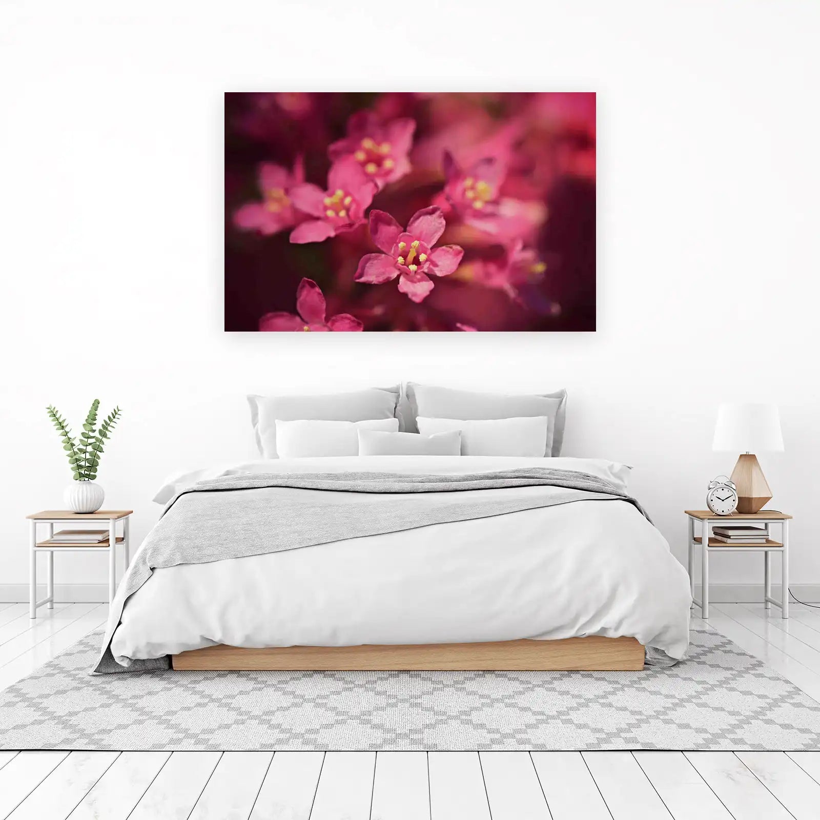 Vibrant Pink Floral Close-up Wall Art