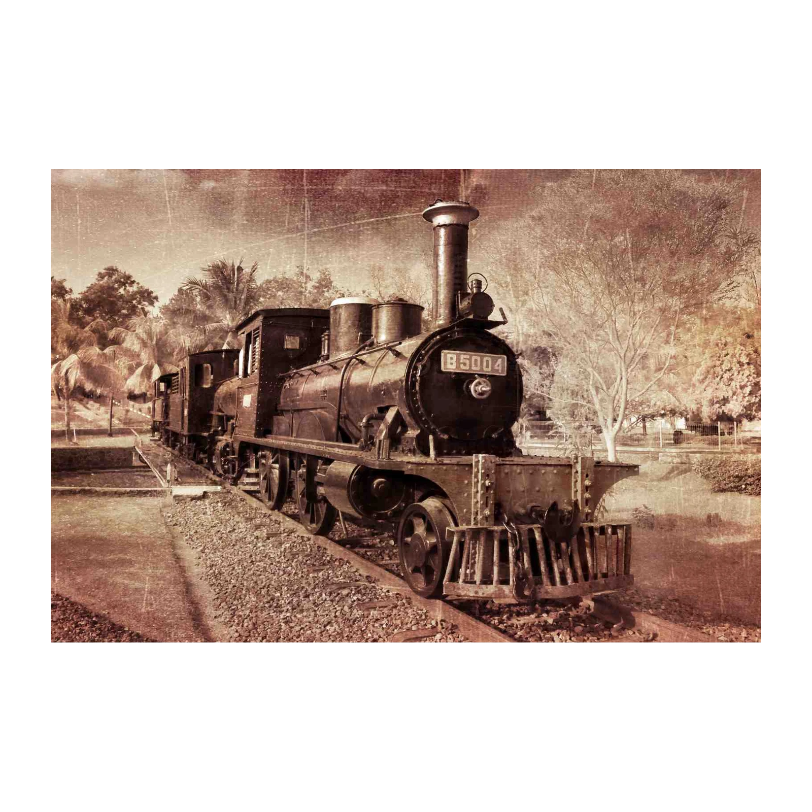 Vintage Steam Train Art Wall Art