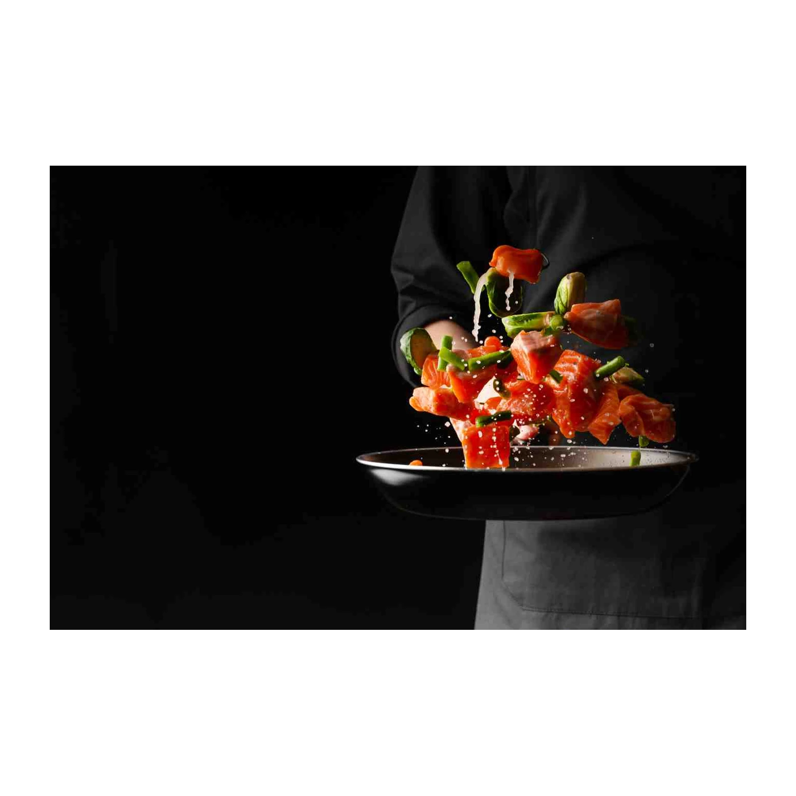 Dynamic Salmon & Veggie Toss Wall Art