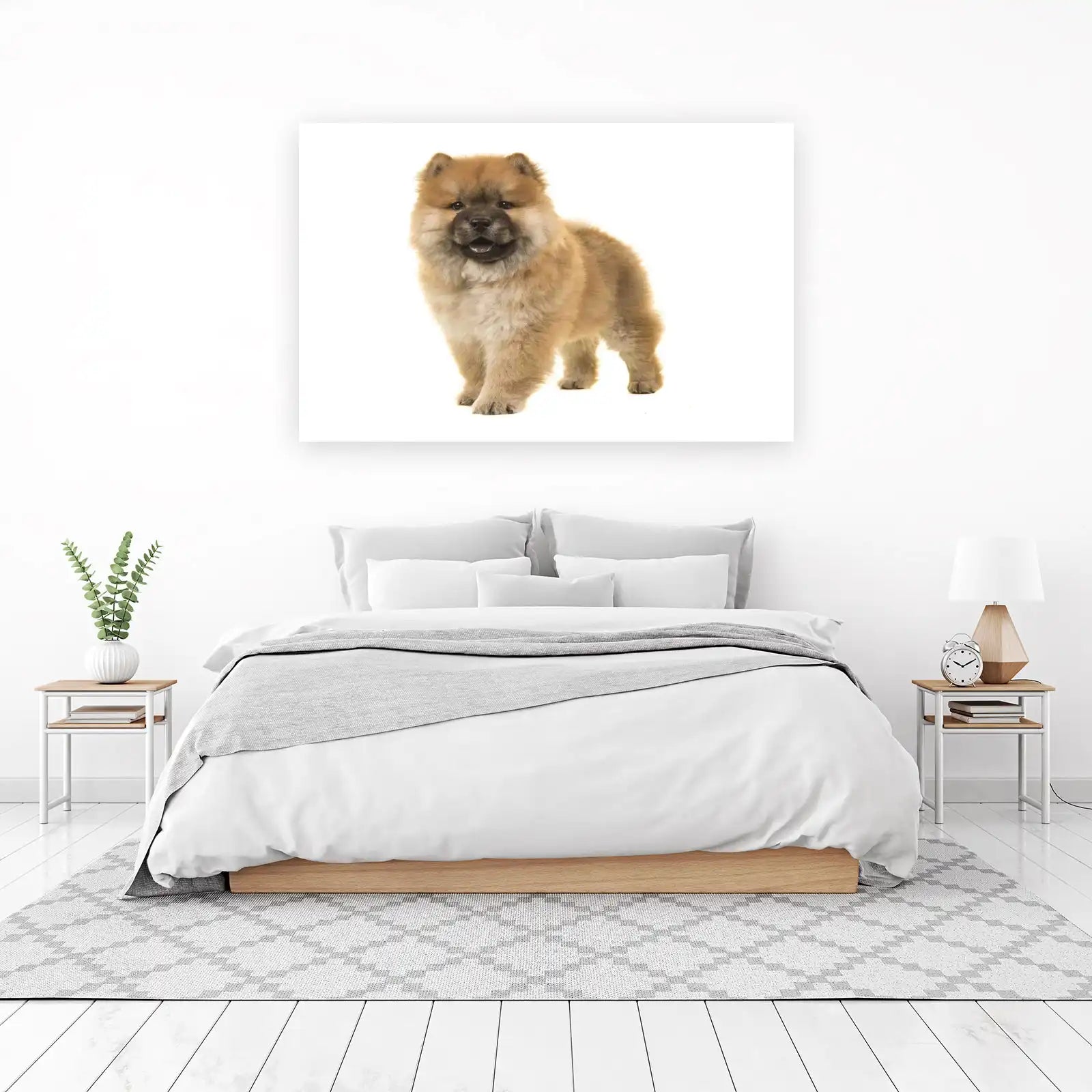 Fluffy Golden Chow Chow Puppy Art Wall Art