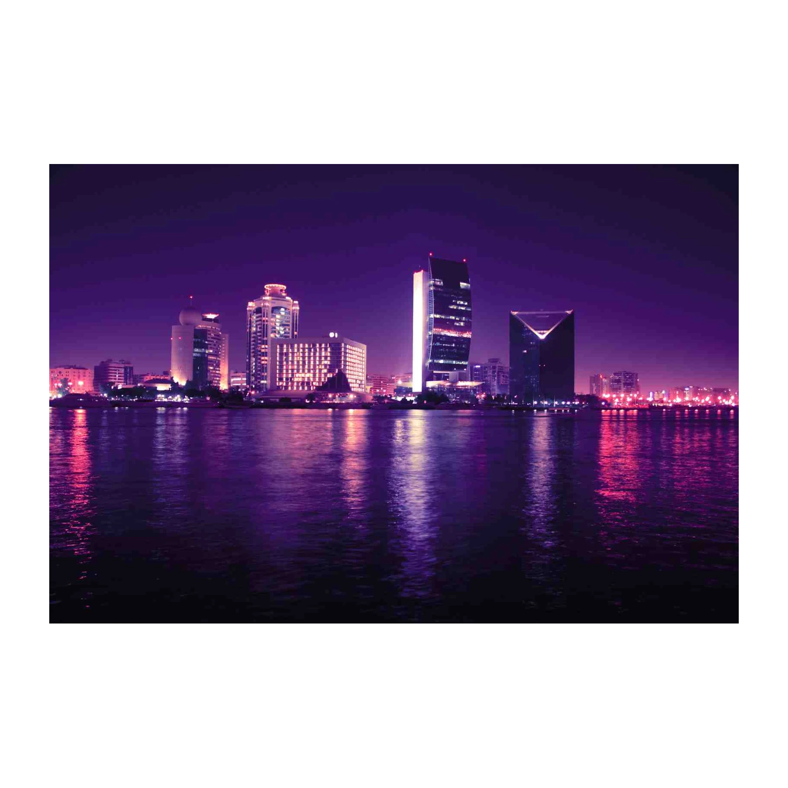 Vibrant Cityscape Night View Wall Art