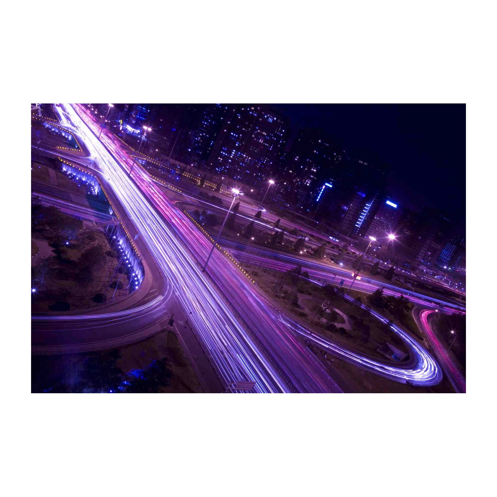 Urban Flow Light Trails Wall Art