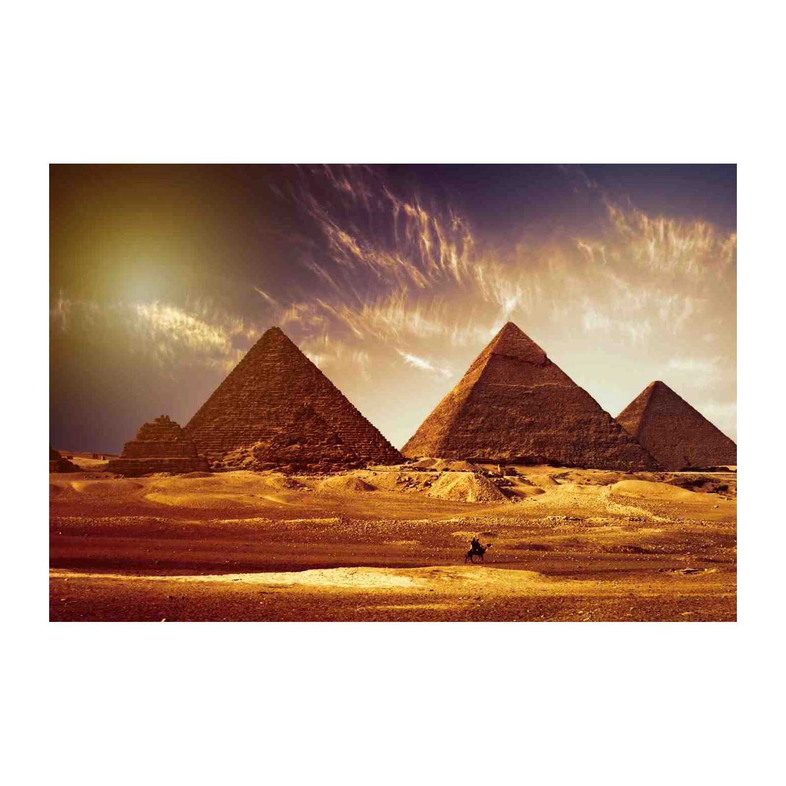 Majestic Egyptian Pyramids Desert Camel Wall Art