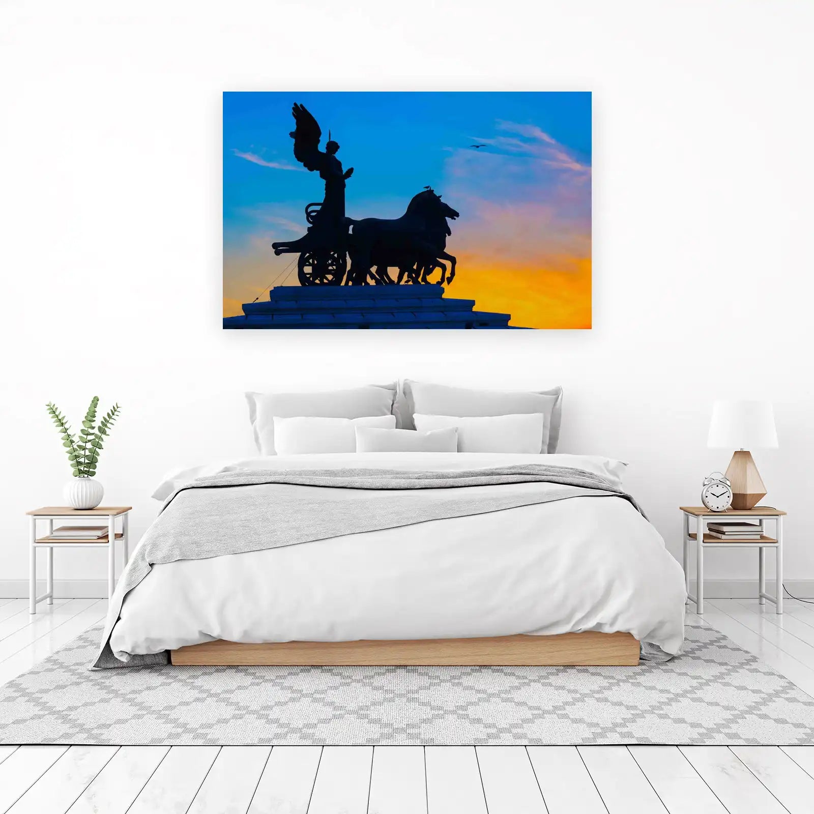 Majestic Victory Quadriga Sunset Wall Art