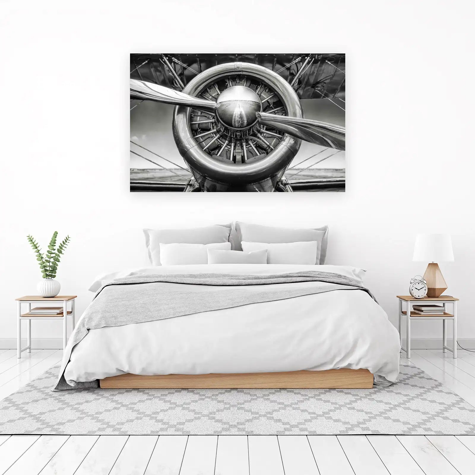 Vintage Aviation Engine Detail Wall Art