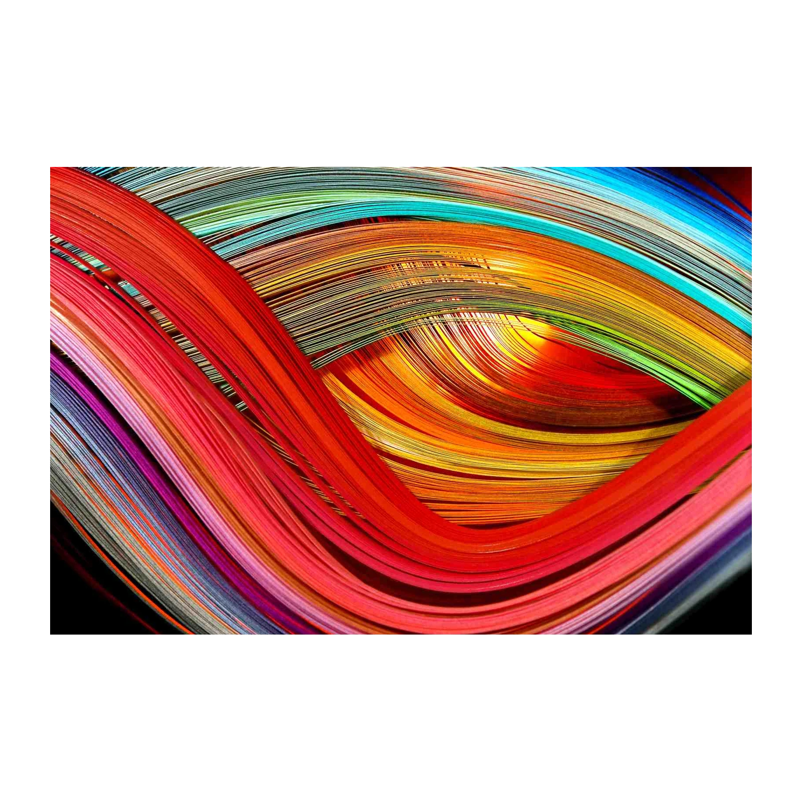 Abstract Rainbow Swirl Wall Art - Vibrant Modern Art