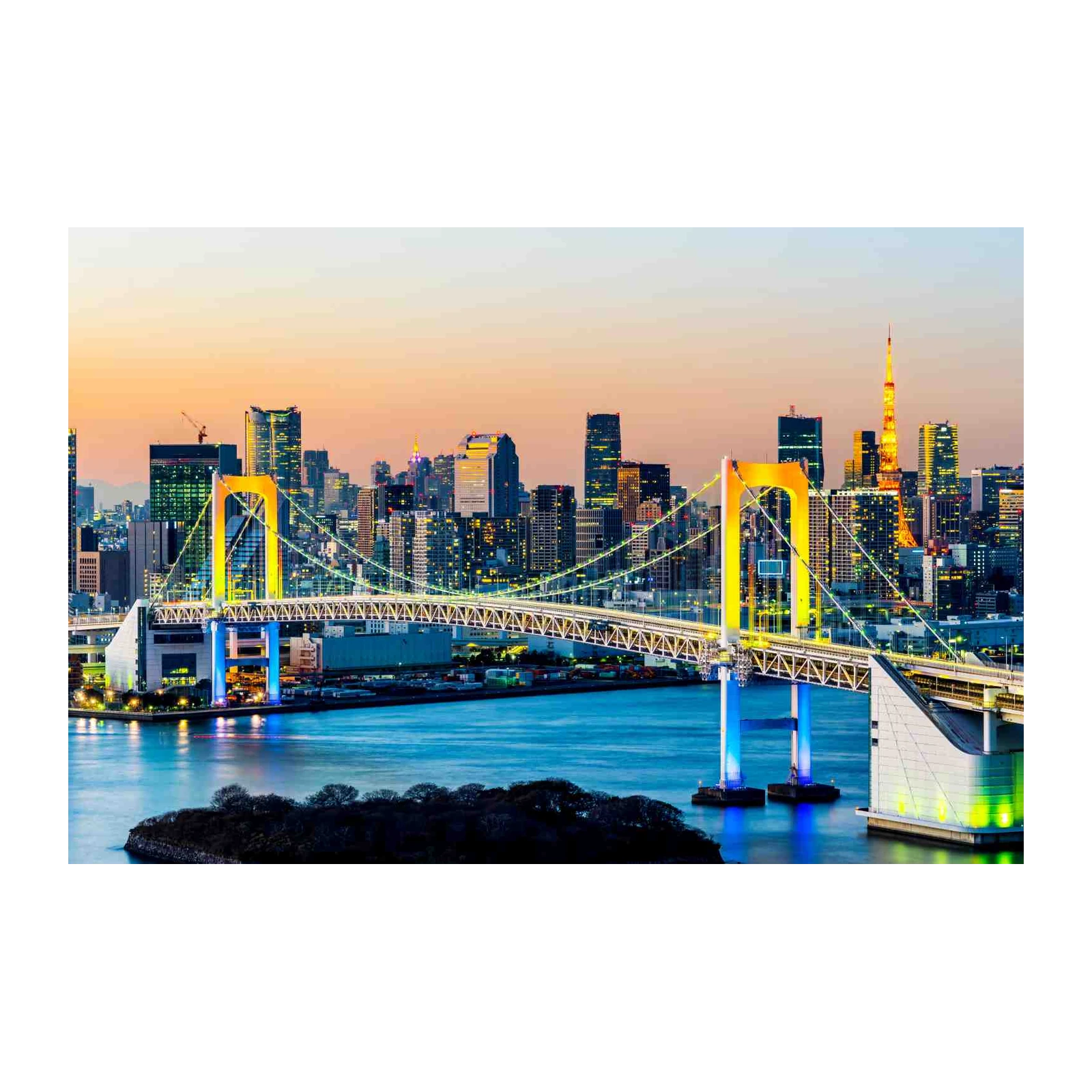 Tokyo Rainbow Bridge Skyline Wall Art
