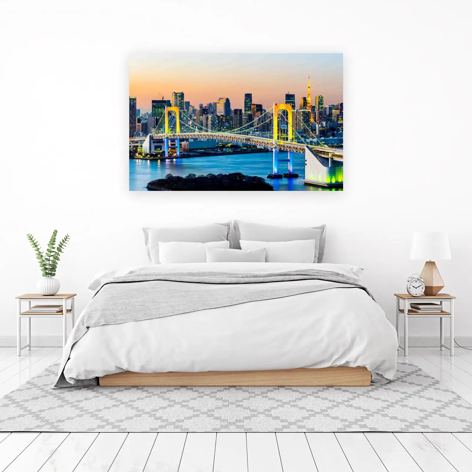 Tokyo Rainbow Bridge Skyline Wall Art