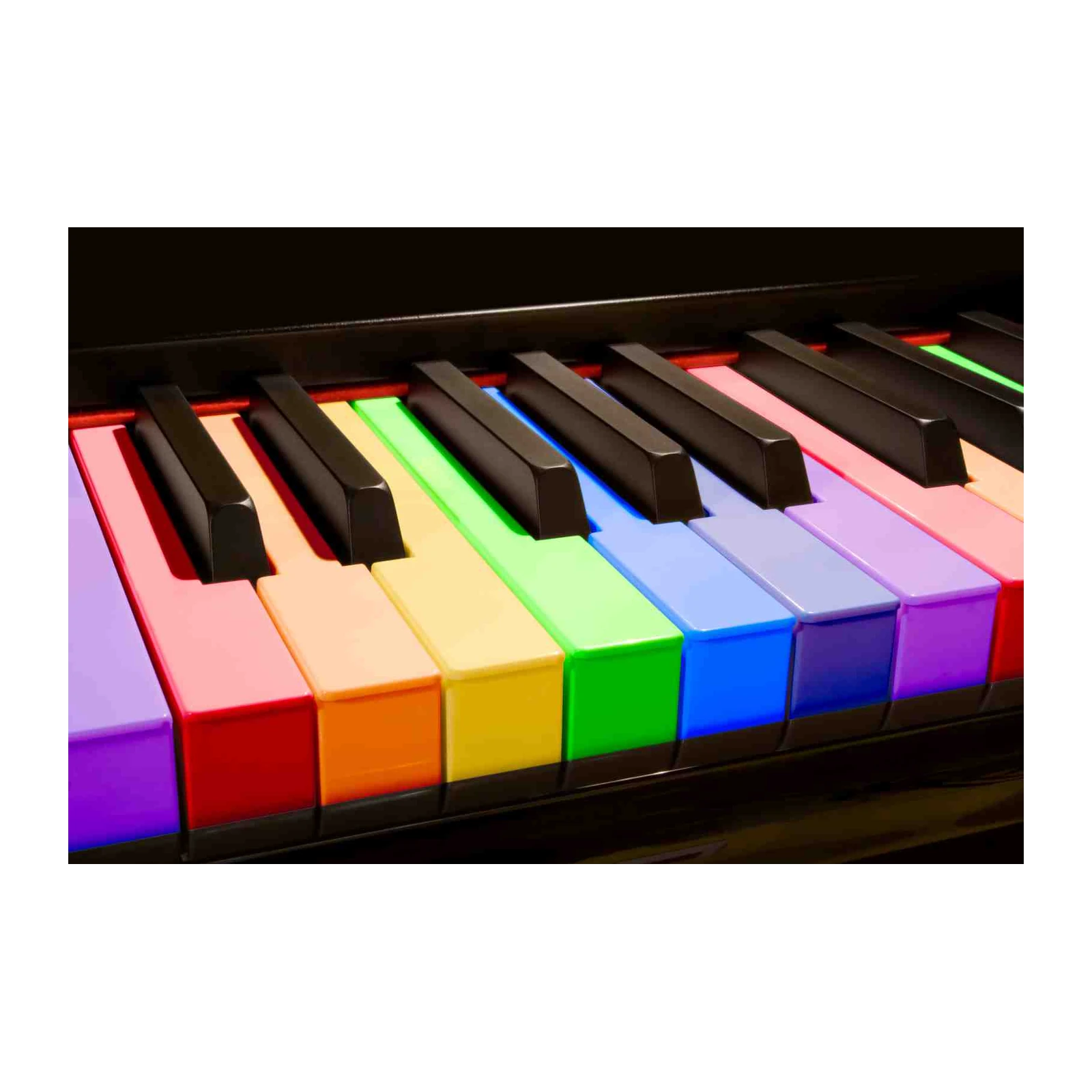 Vibrant Rainbow Piano Keys Wall Art