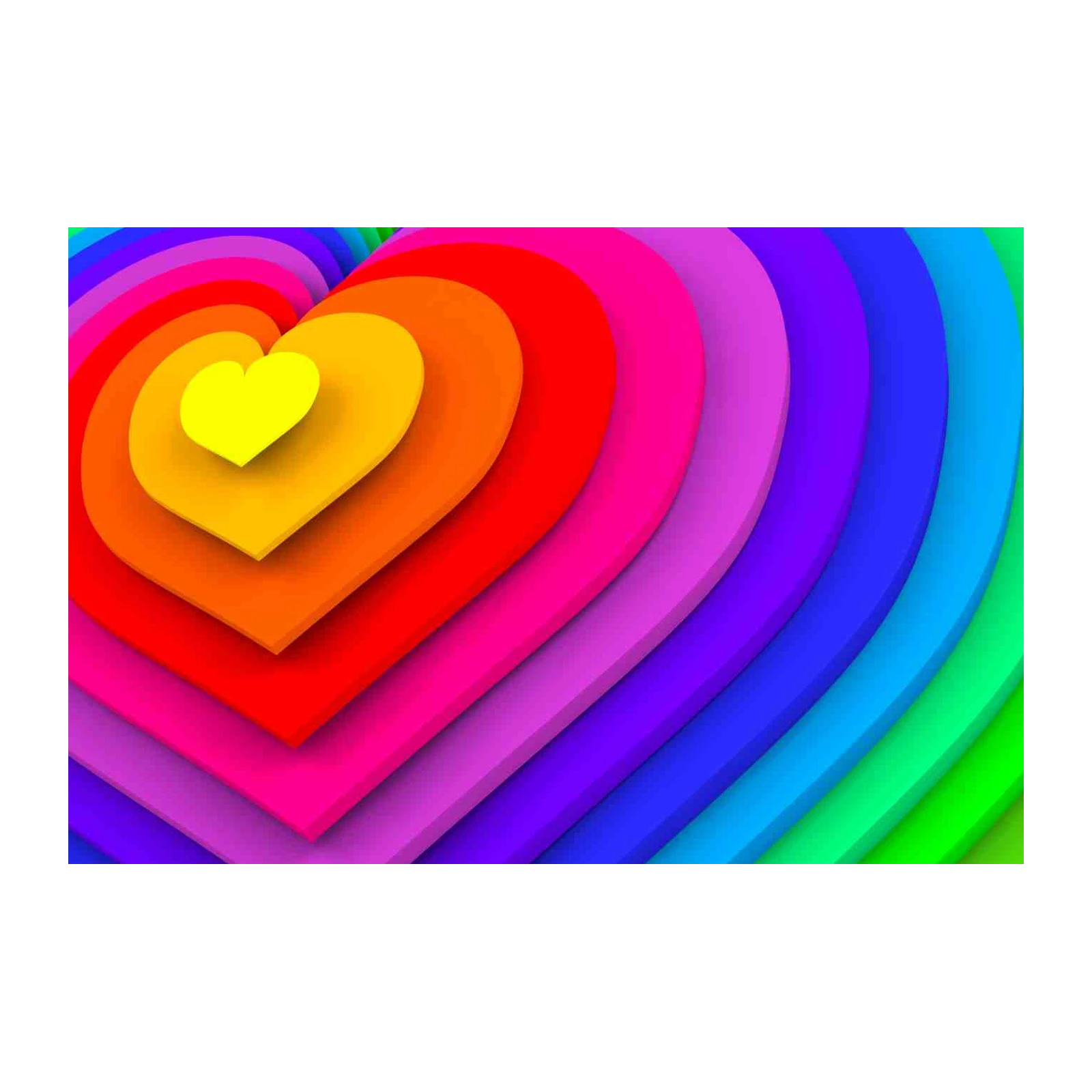 Rainbow Hearts Pop Art Wall Art