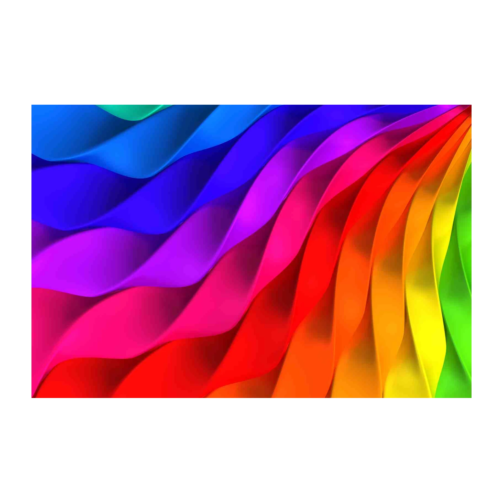 Vibrant Rainbow Swirls Wall Art