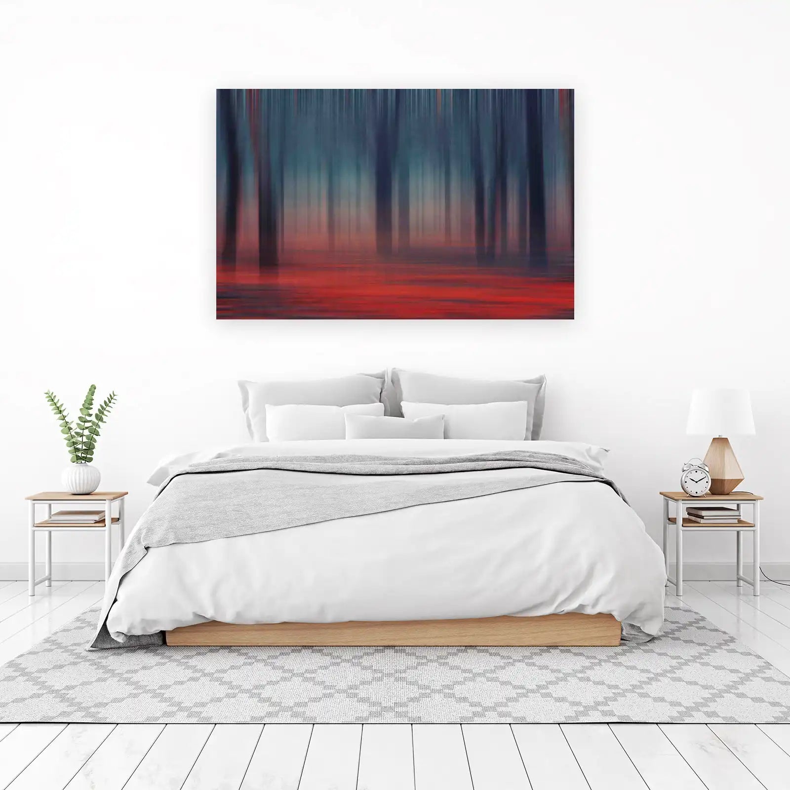 Abstract Forest Sunset Wall Art