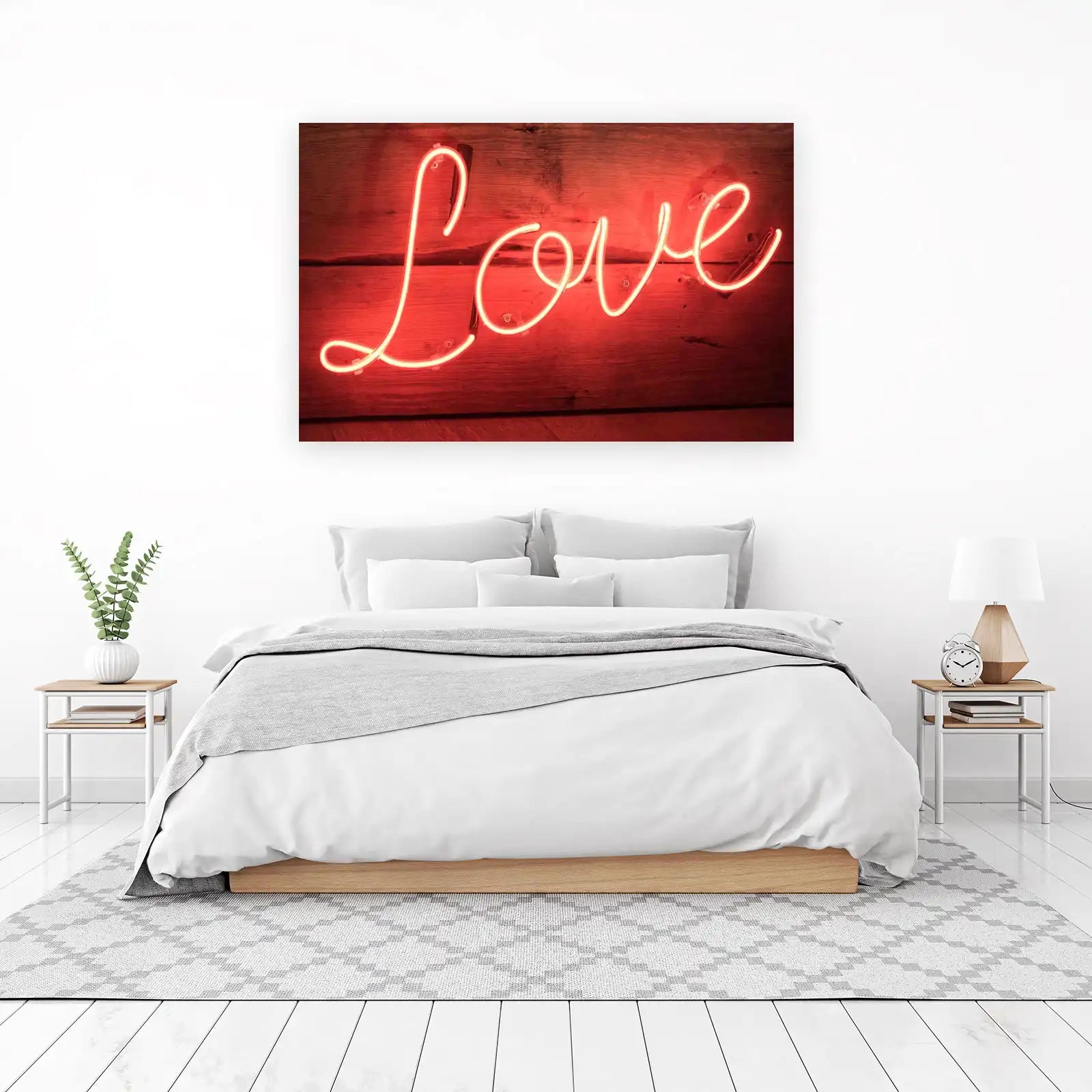 Vibrant "Love" Neon Sign Wall Art