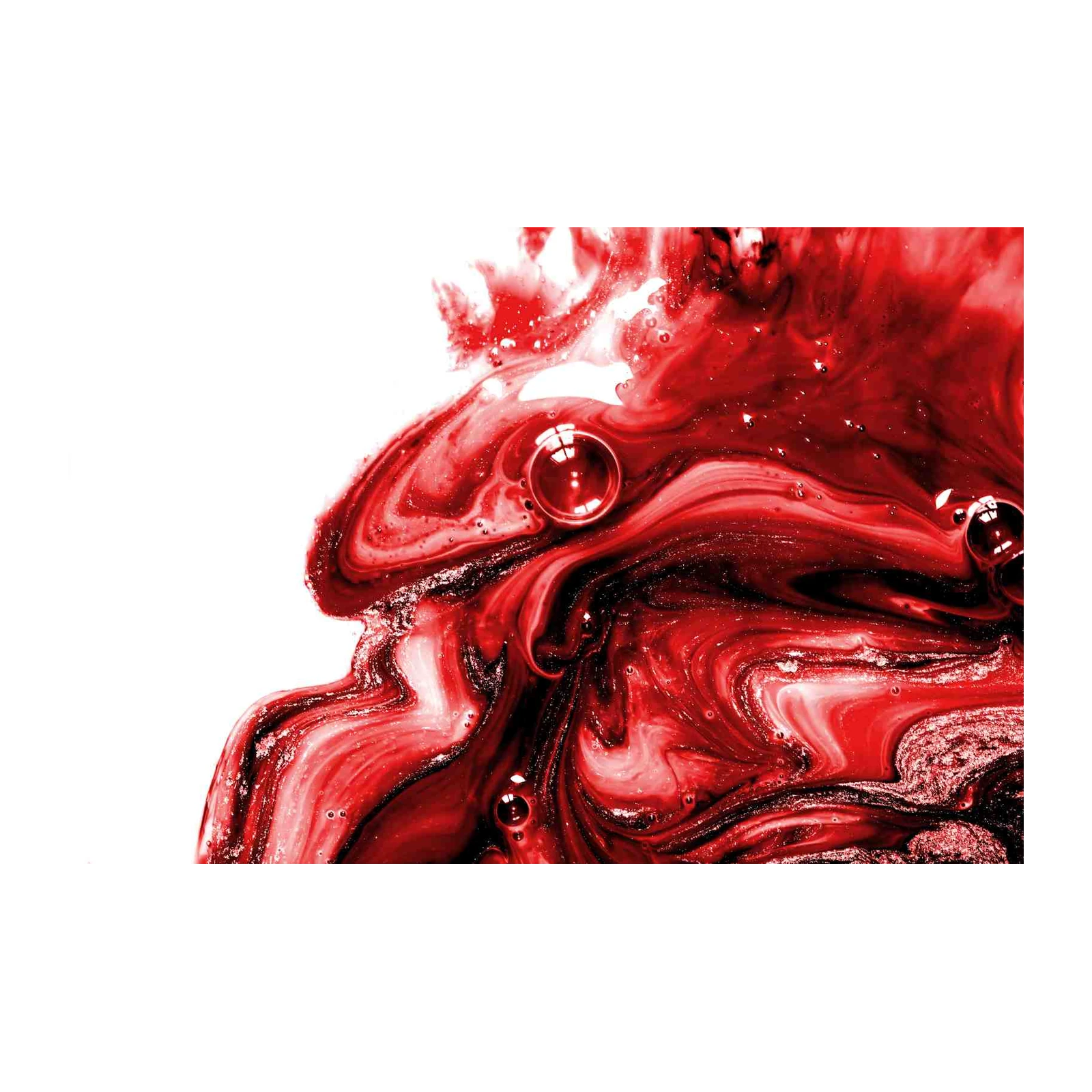 Crimson Swirl Abstract Red Wall Art