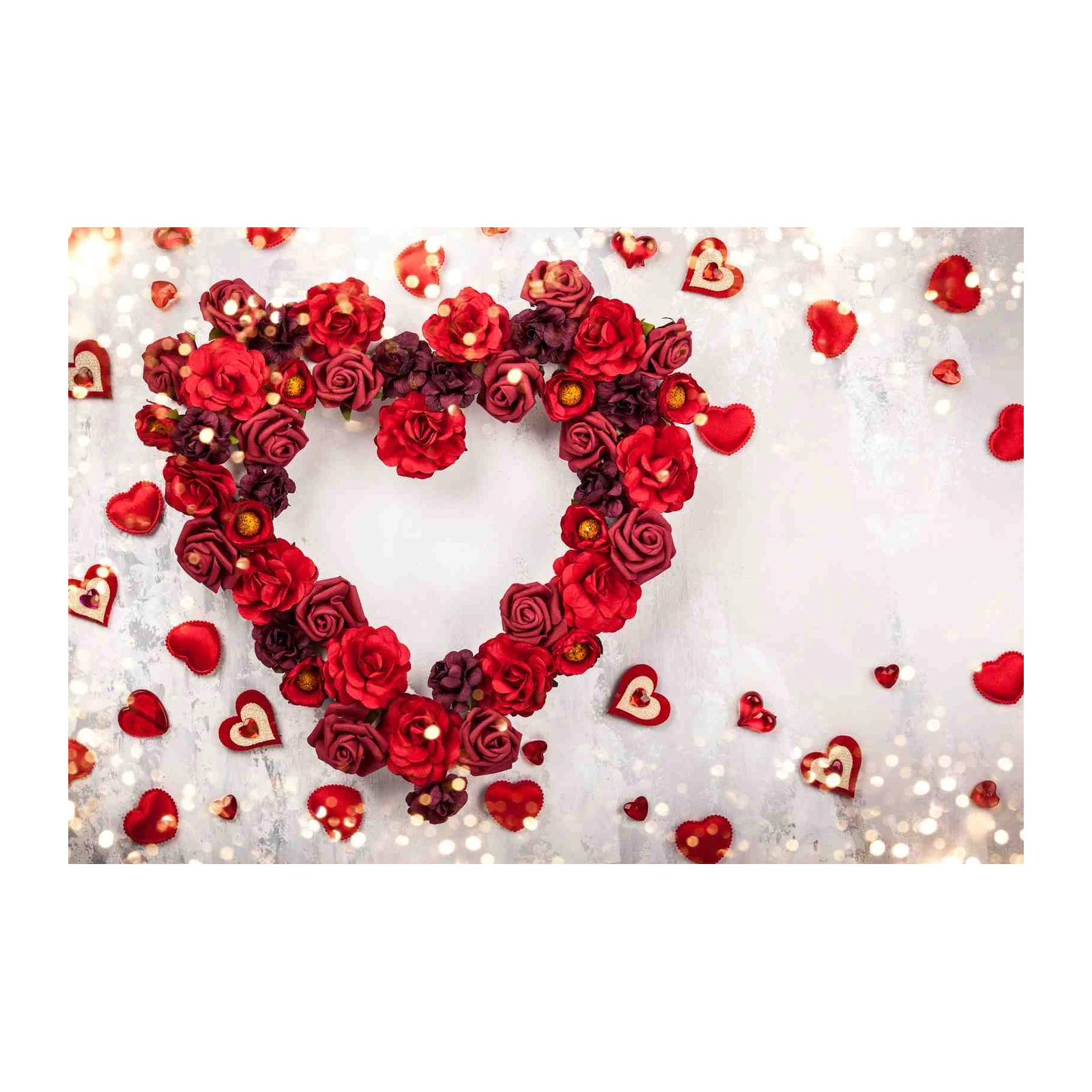 Romantic Red Rose Heart Valentine's Day Wall Art