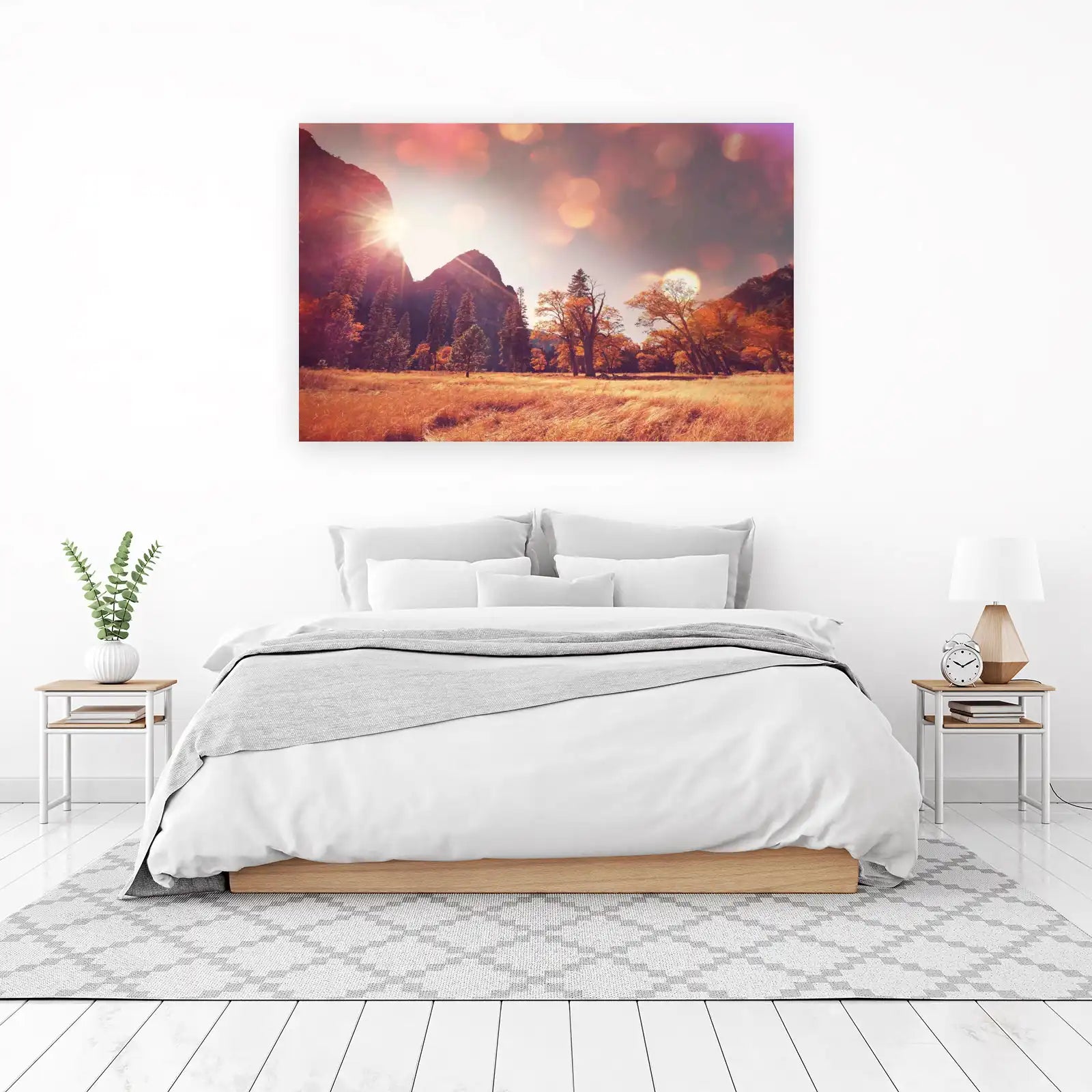 Golden Yosemite Autumn Landscape Wall Art